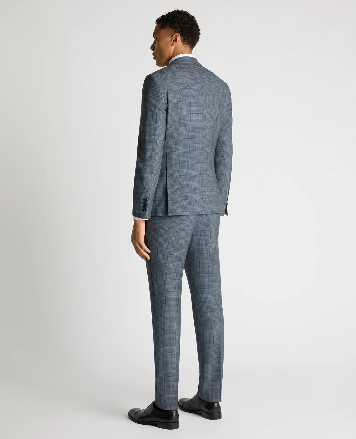 Slim Fit Checked Stretch Suit Jacket - Image 3