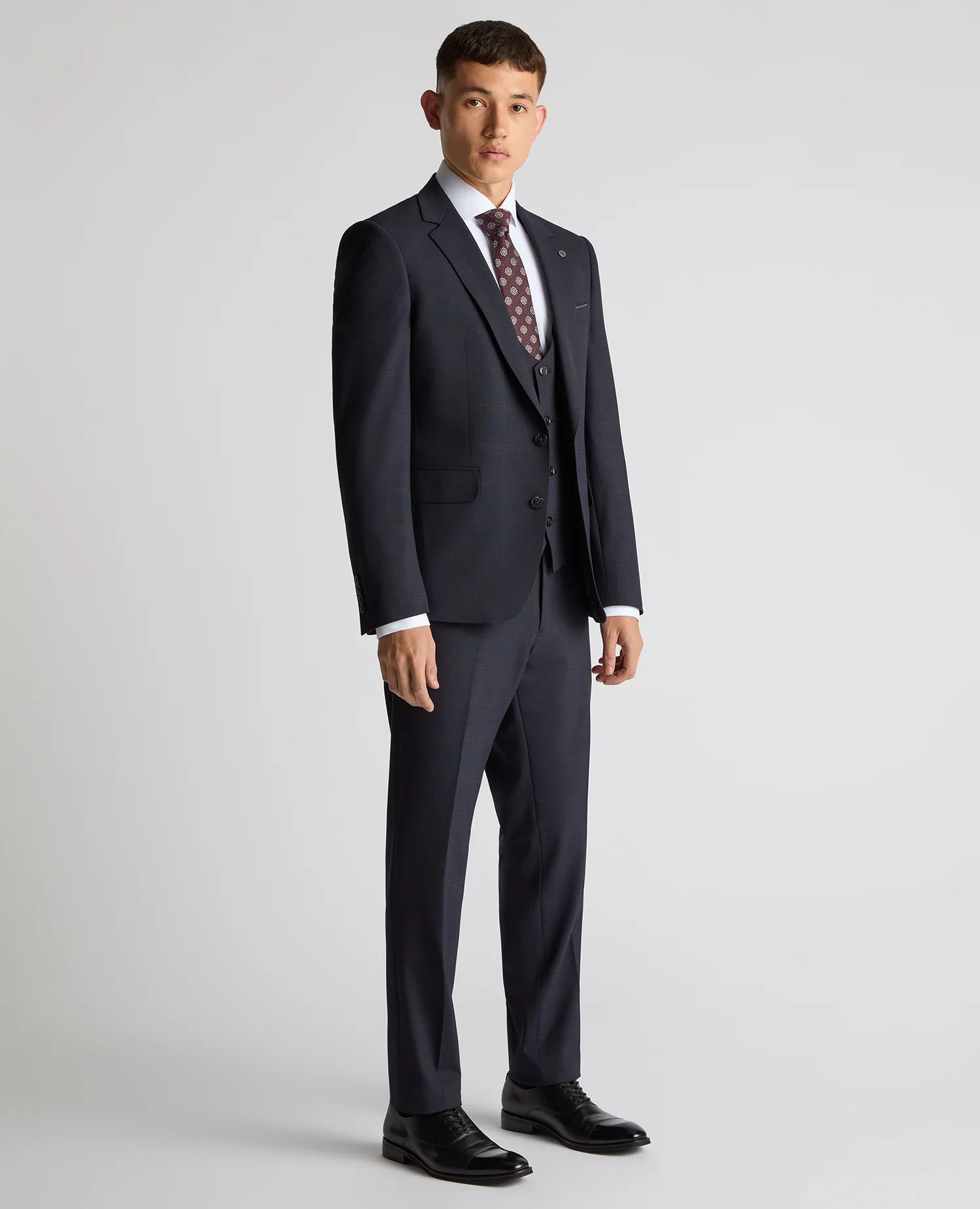 Slim Fit Checked Stretch Suit - Image 2