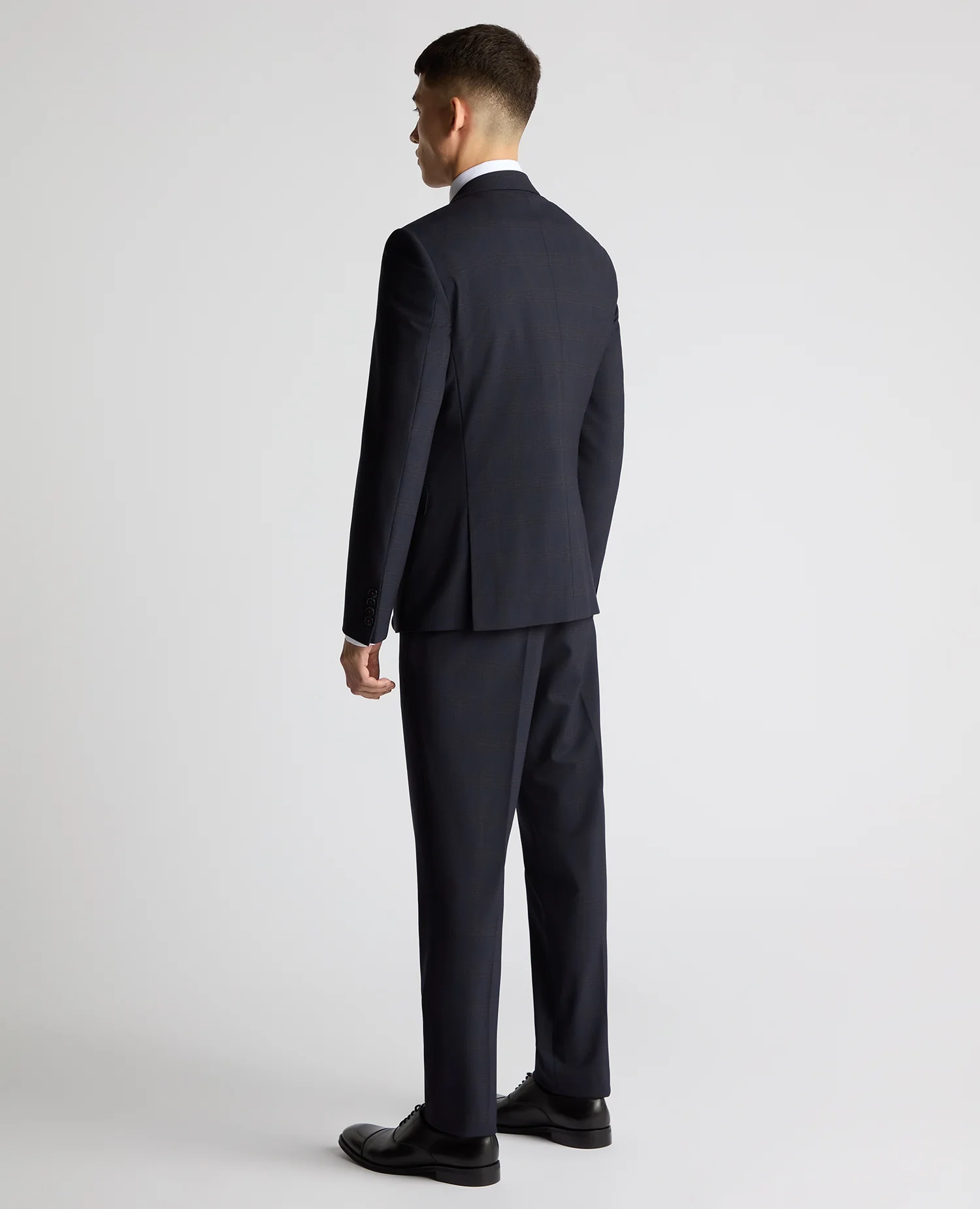 Slim Fit Checked Stretch Suit - Image 3