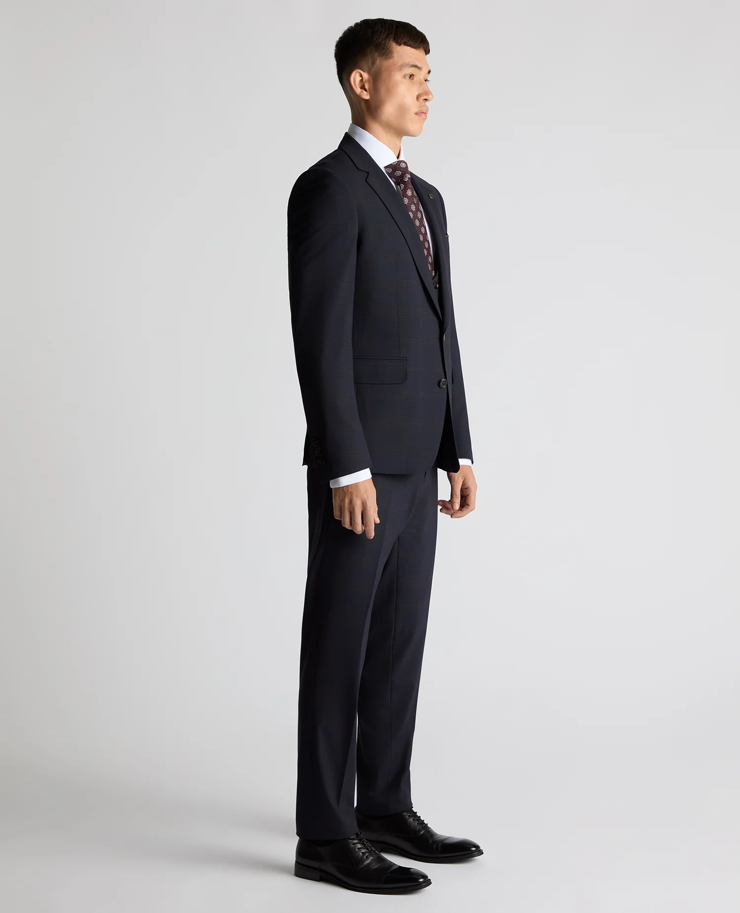 Slim Fit Checked Stretch Suit - Image 4