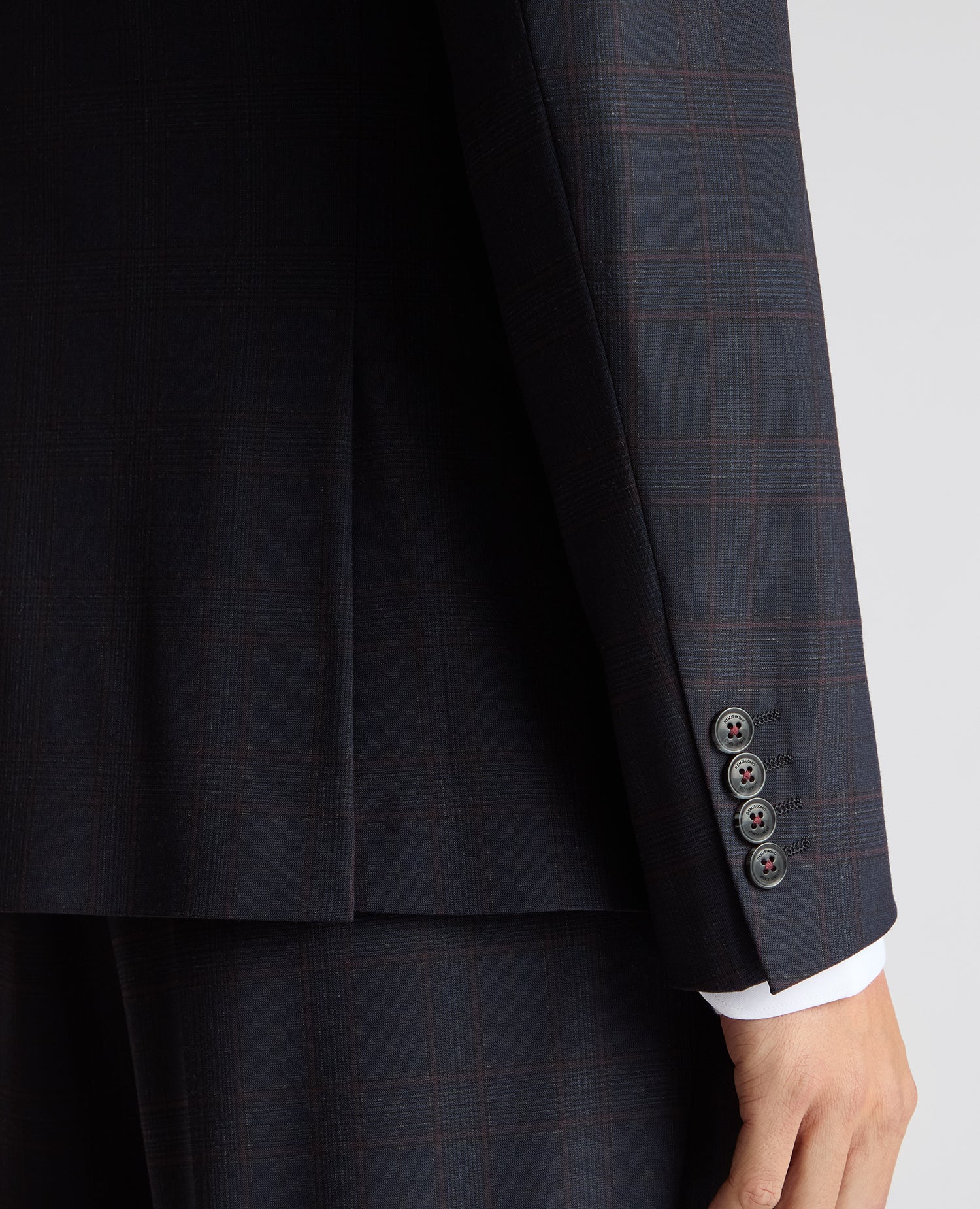 Slim Fit Checked Stretch Suit - Image 6