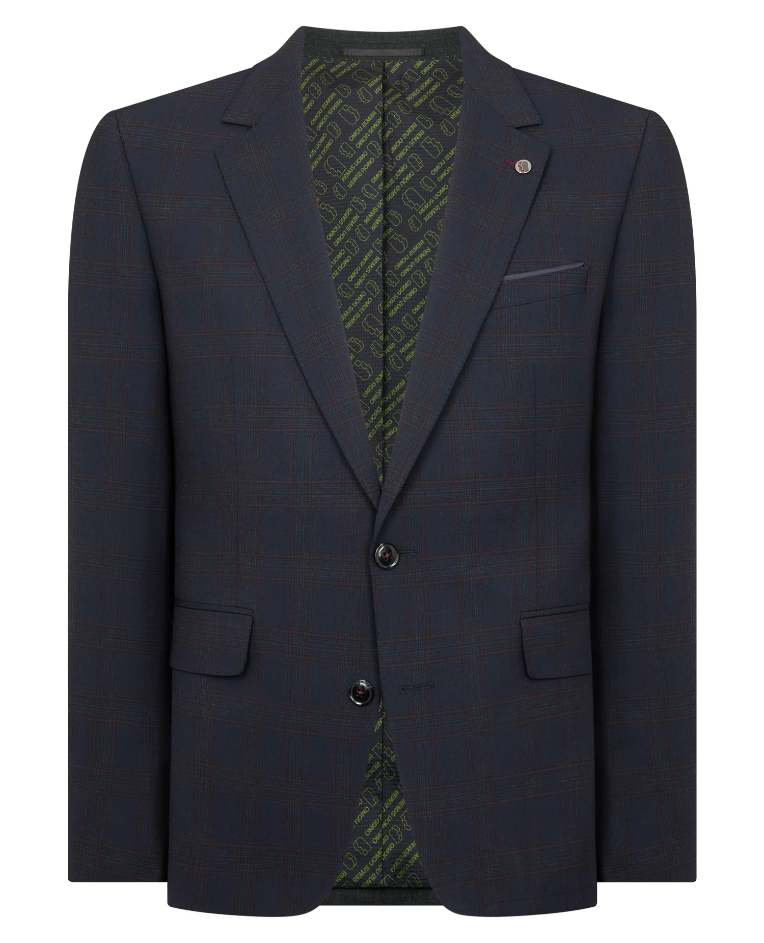 Slim Fit Checked Stretch Suit - Image 7