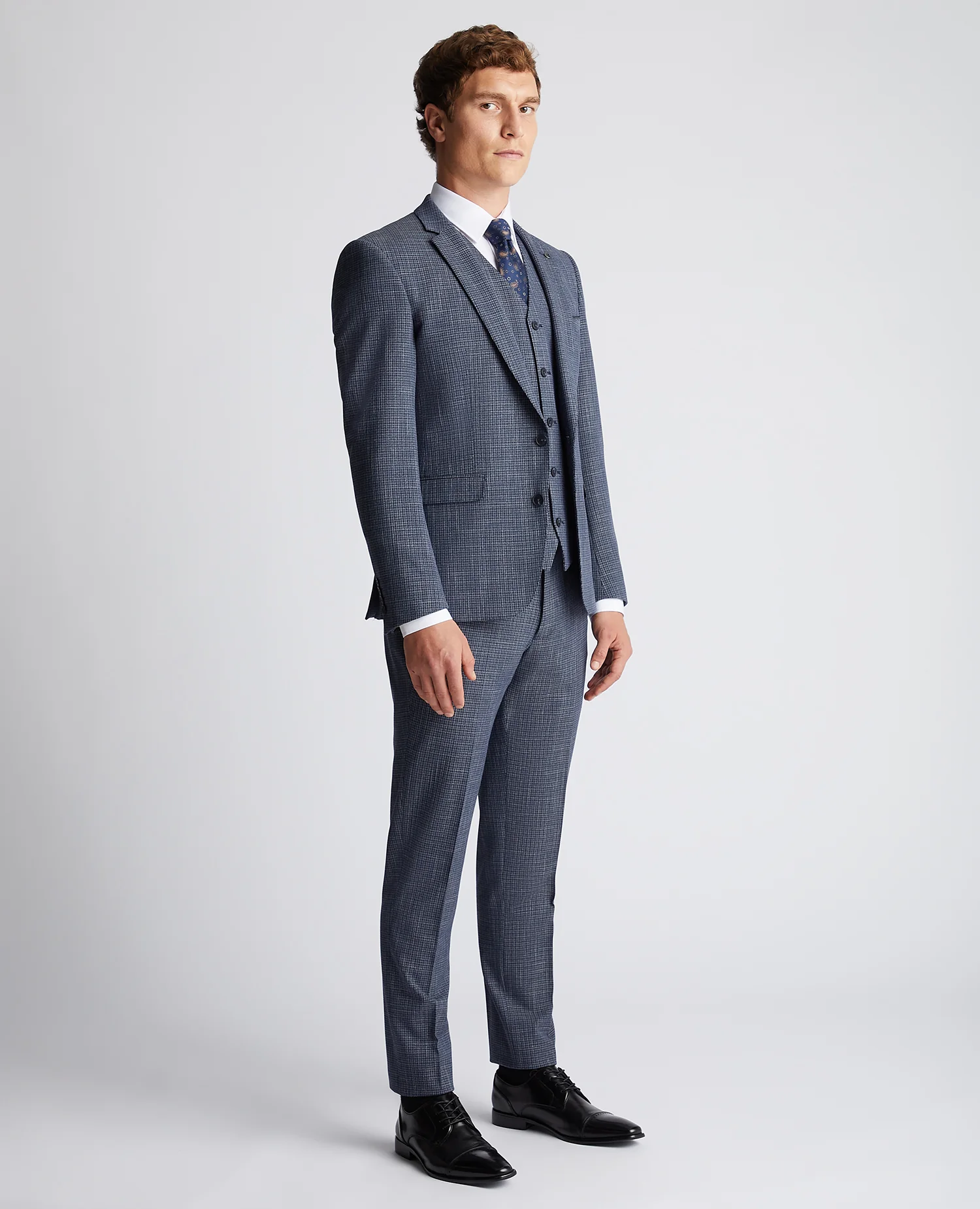 Slim Fit Checked Stretch Suit - Image 2