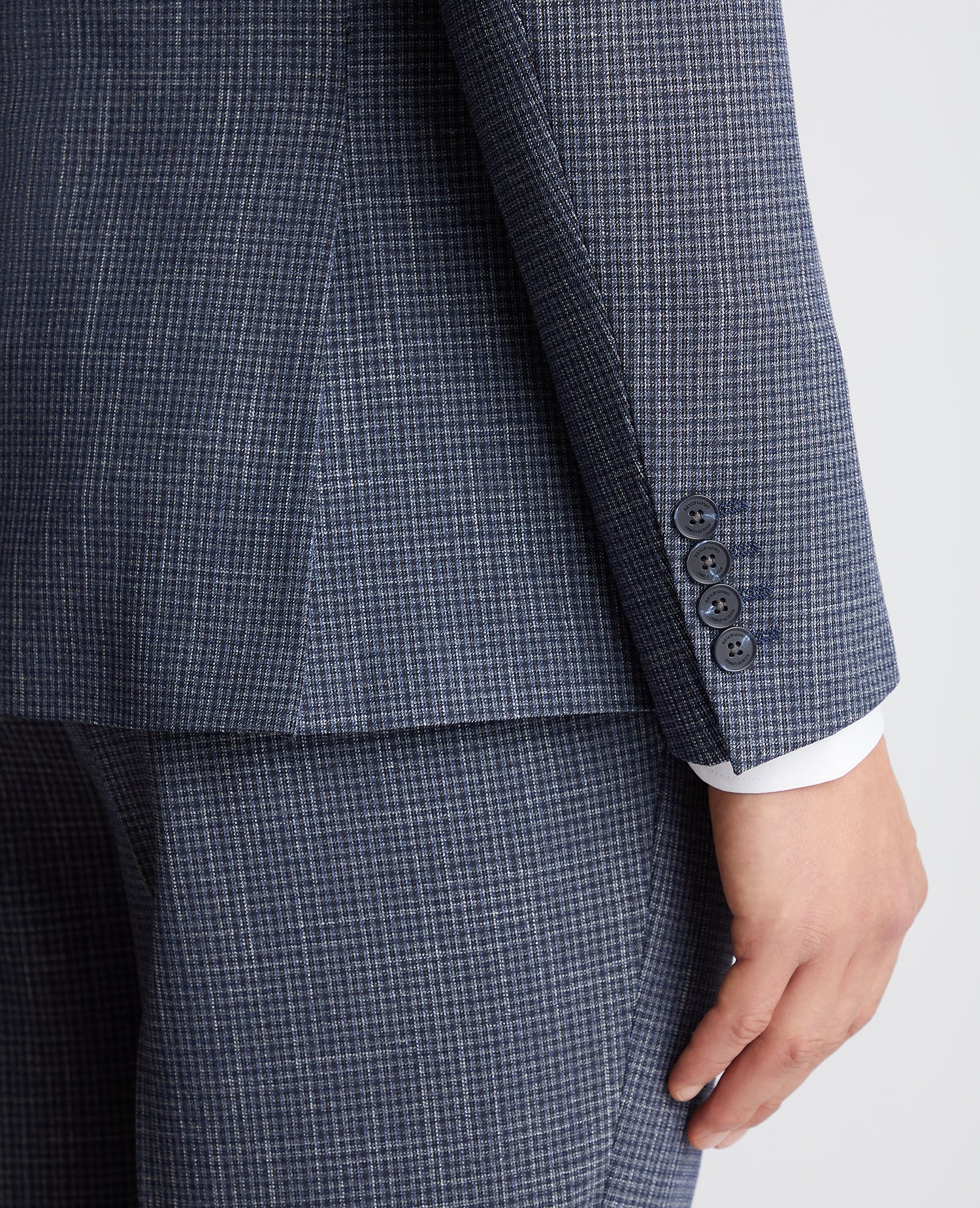 Slim Fit Checked Stretch Suit - Image 6