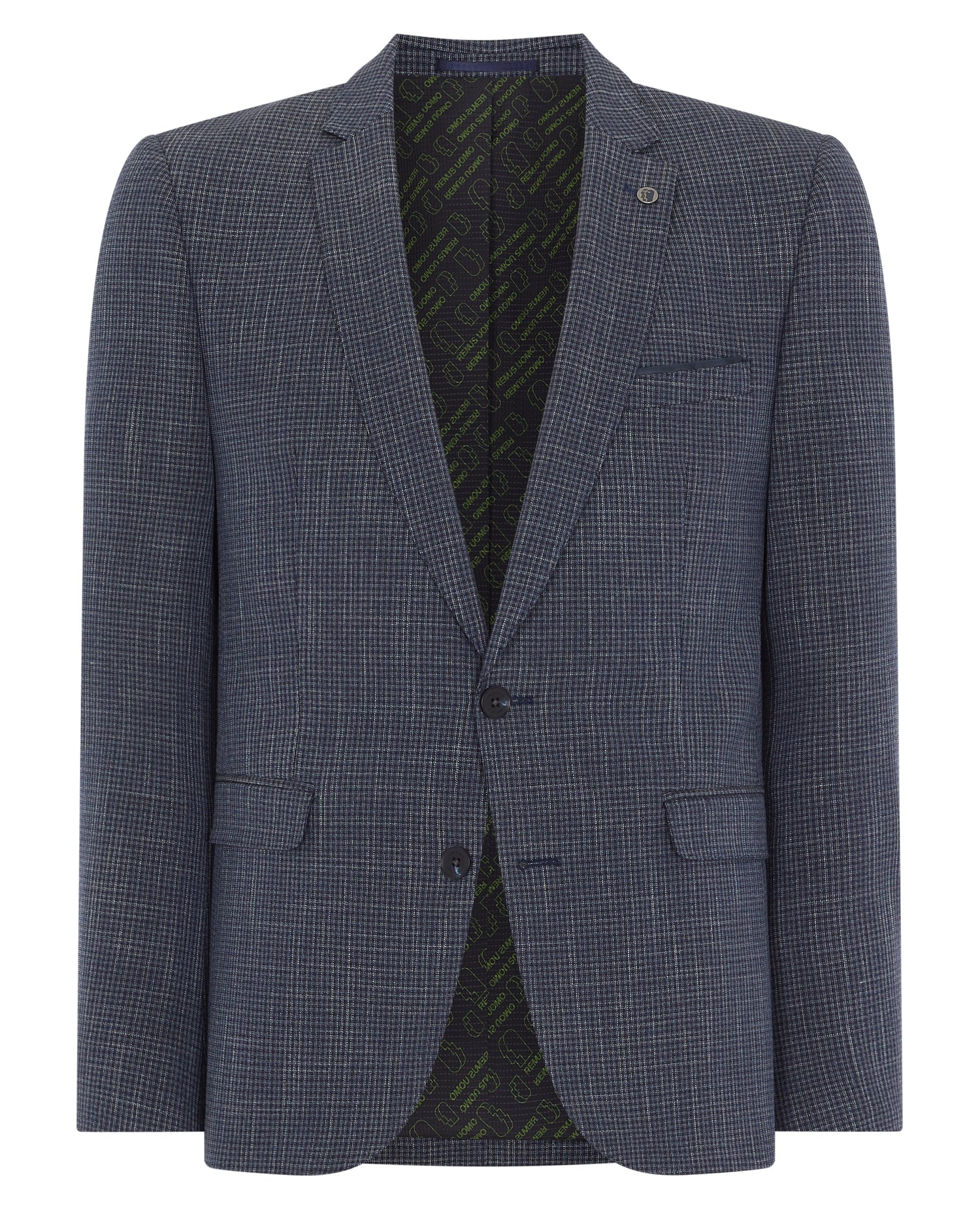 Slim Fit Checked Stretch Suit - Image 7