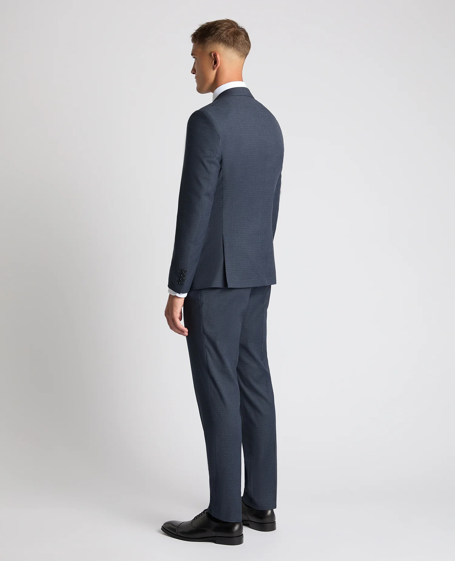 Slim Fit Checked Stretch Suit - Image 3