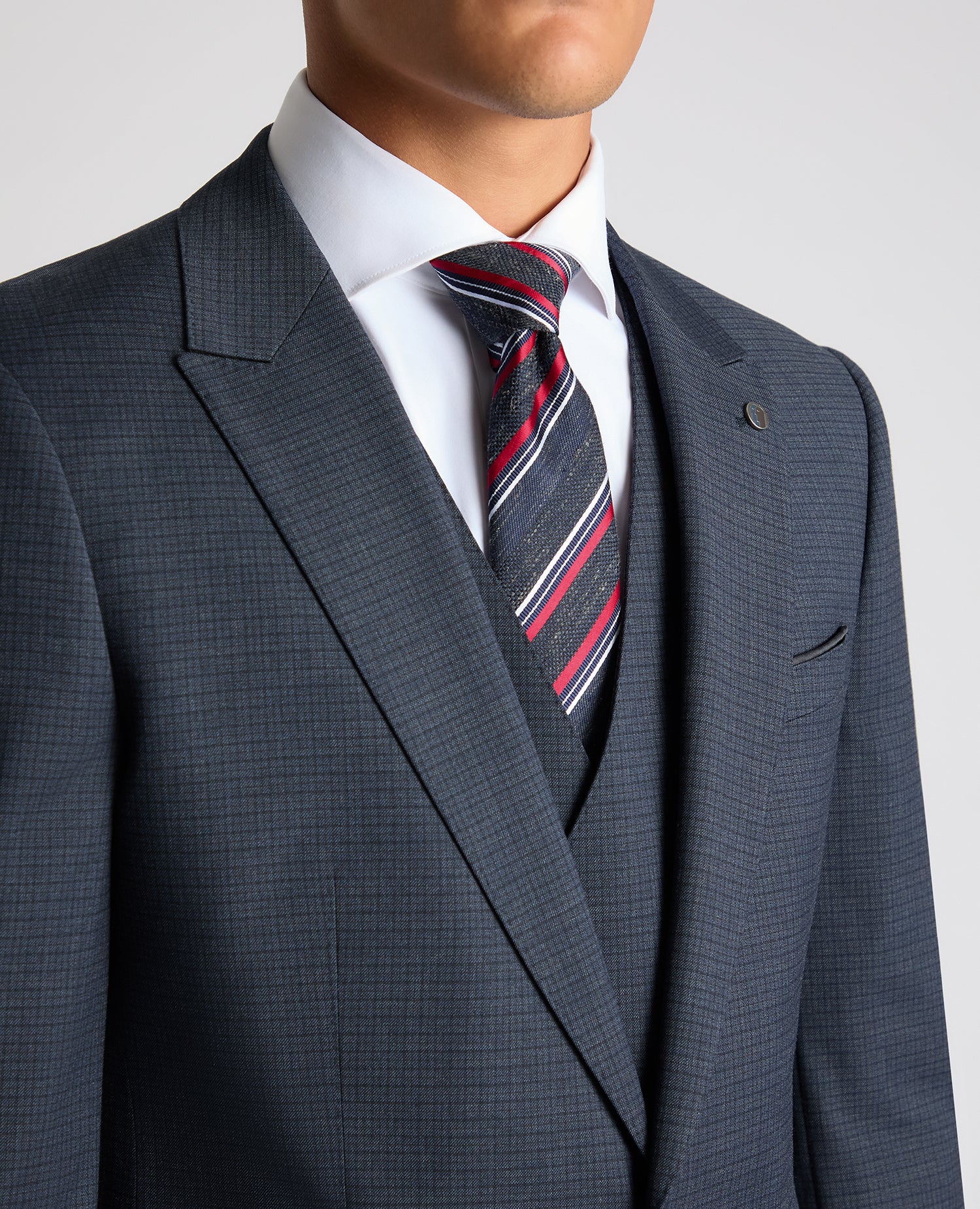 Slim Fit Checked Stretch Suit - Image 4