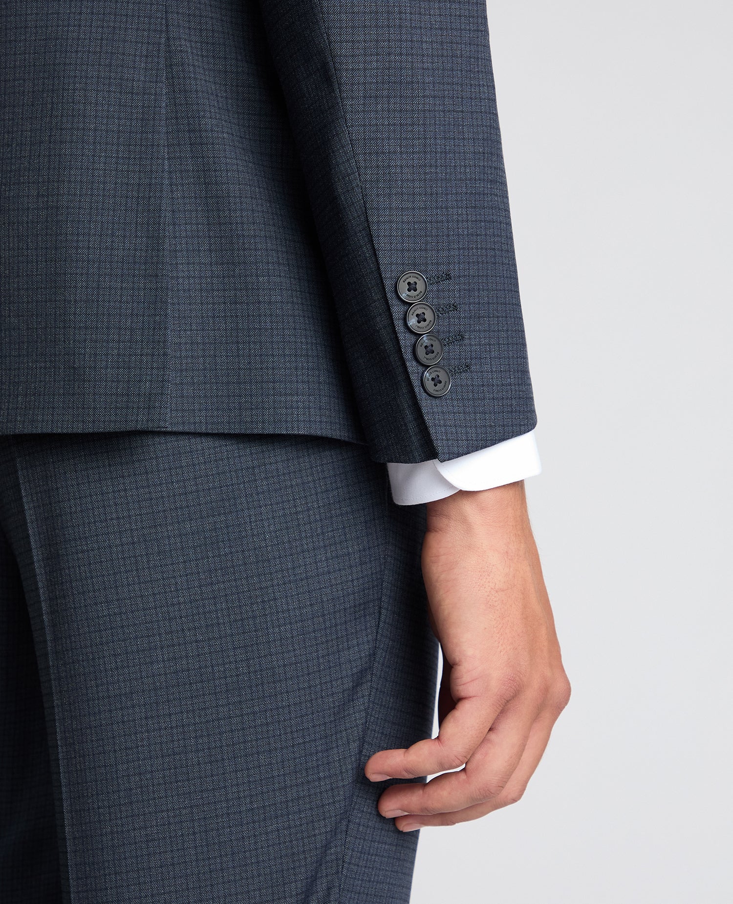 Slim Fit Checked Stretch Suit - Image 5