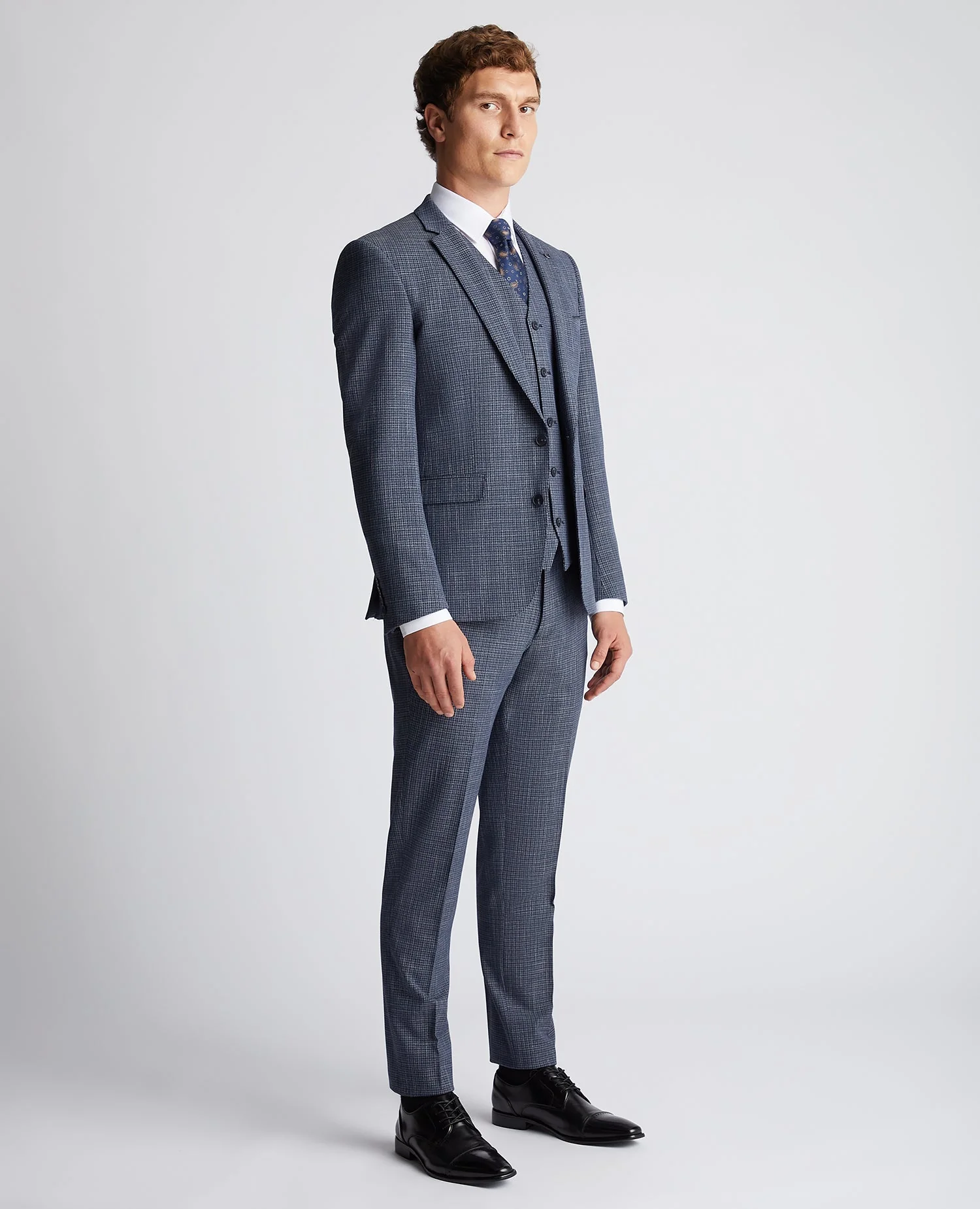Slim Fit Checked Stretch Suit Jacket - Image 2