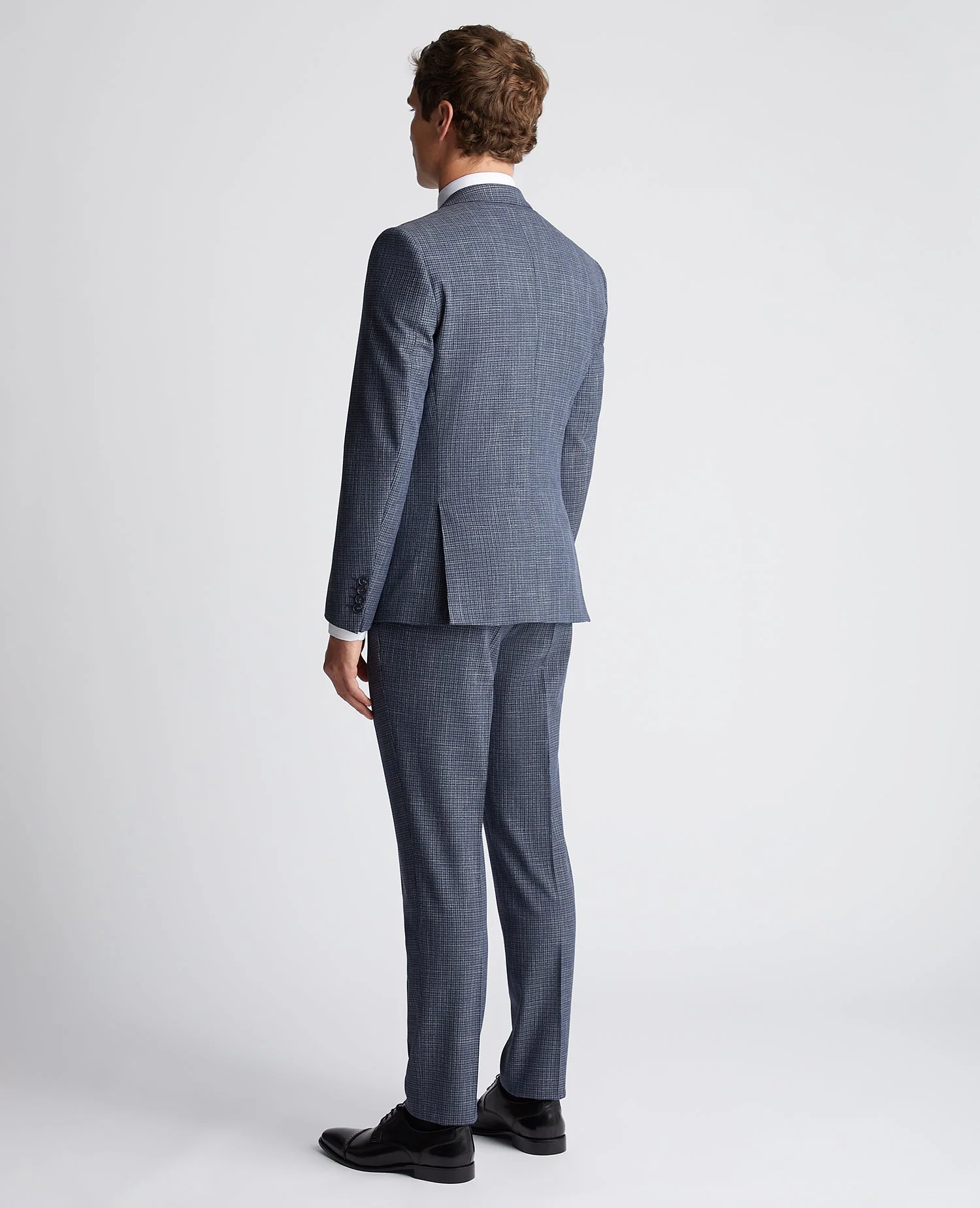 Slim Fit Checked Stretch Suit Jacket - Image 3