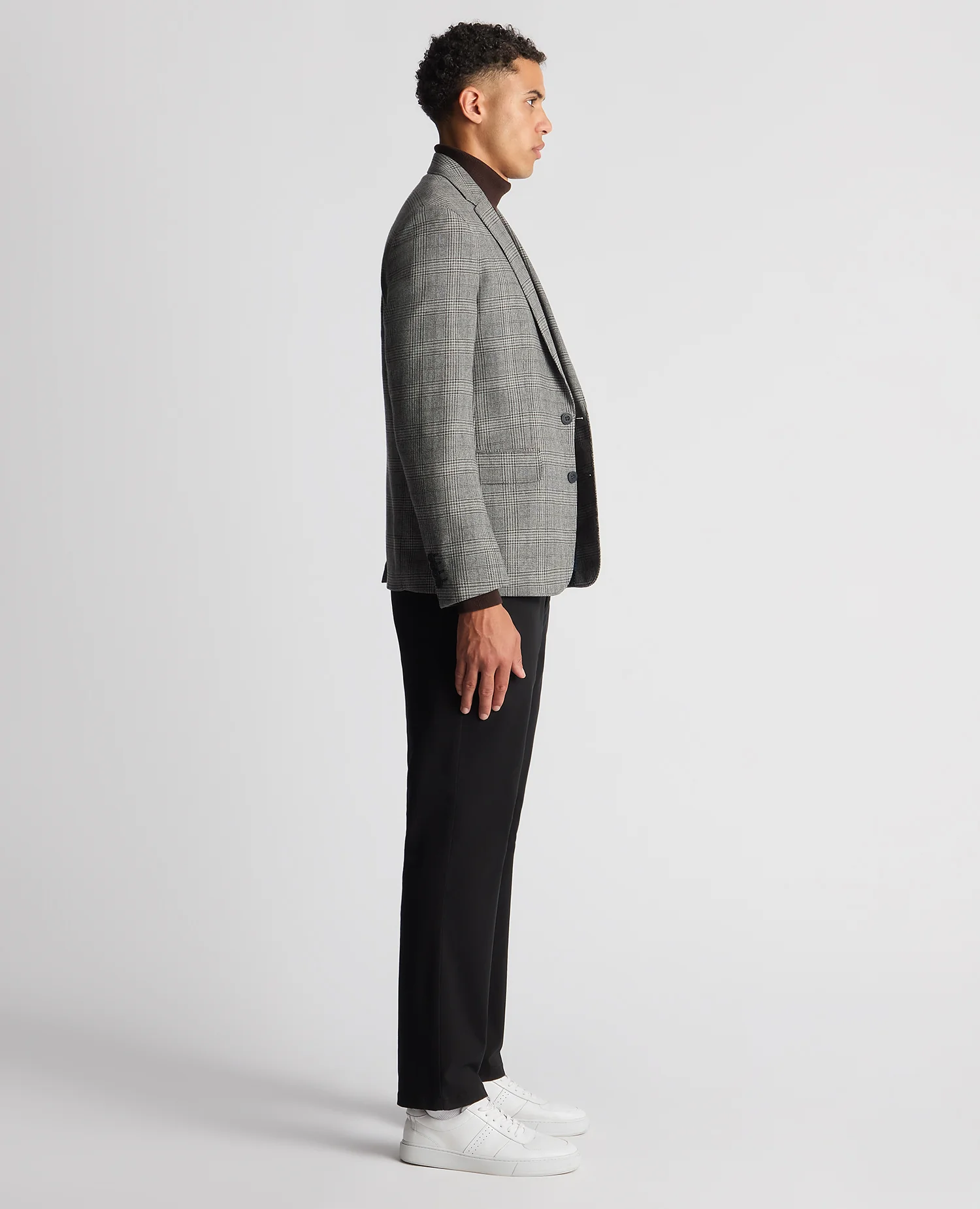 Slim Fit Checked Wool-Blend Jacket - Image 4