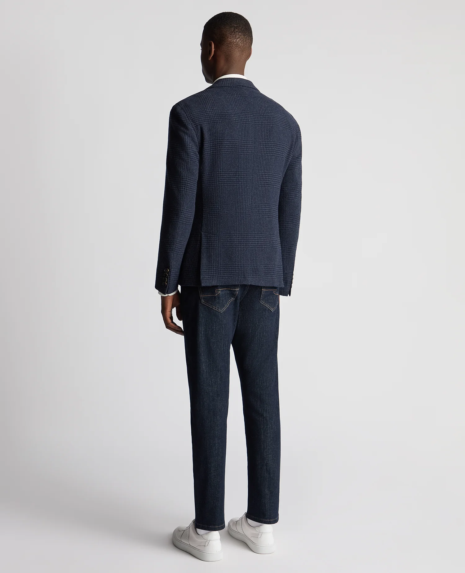 Slim Fit Checked Wool Jacket - Image 3