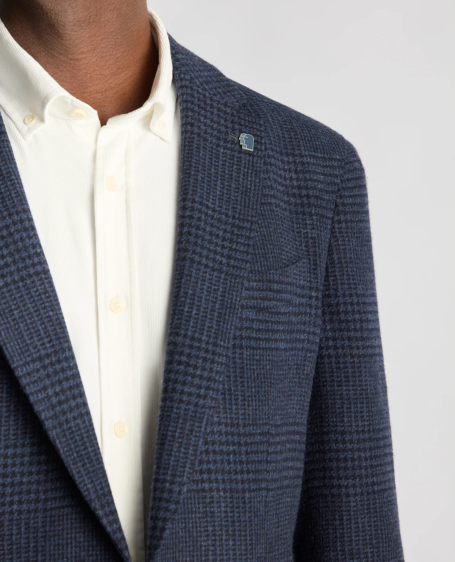 Slim Fit Checked Wool Jacket - Image 5