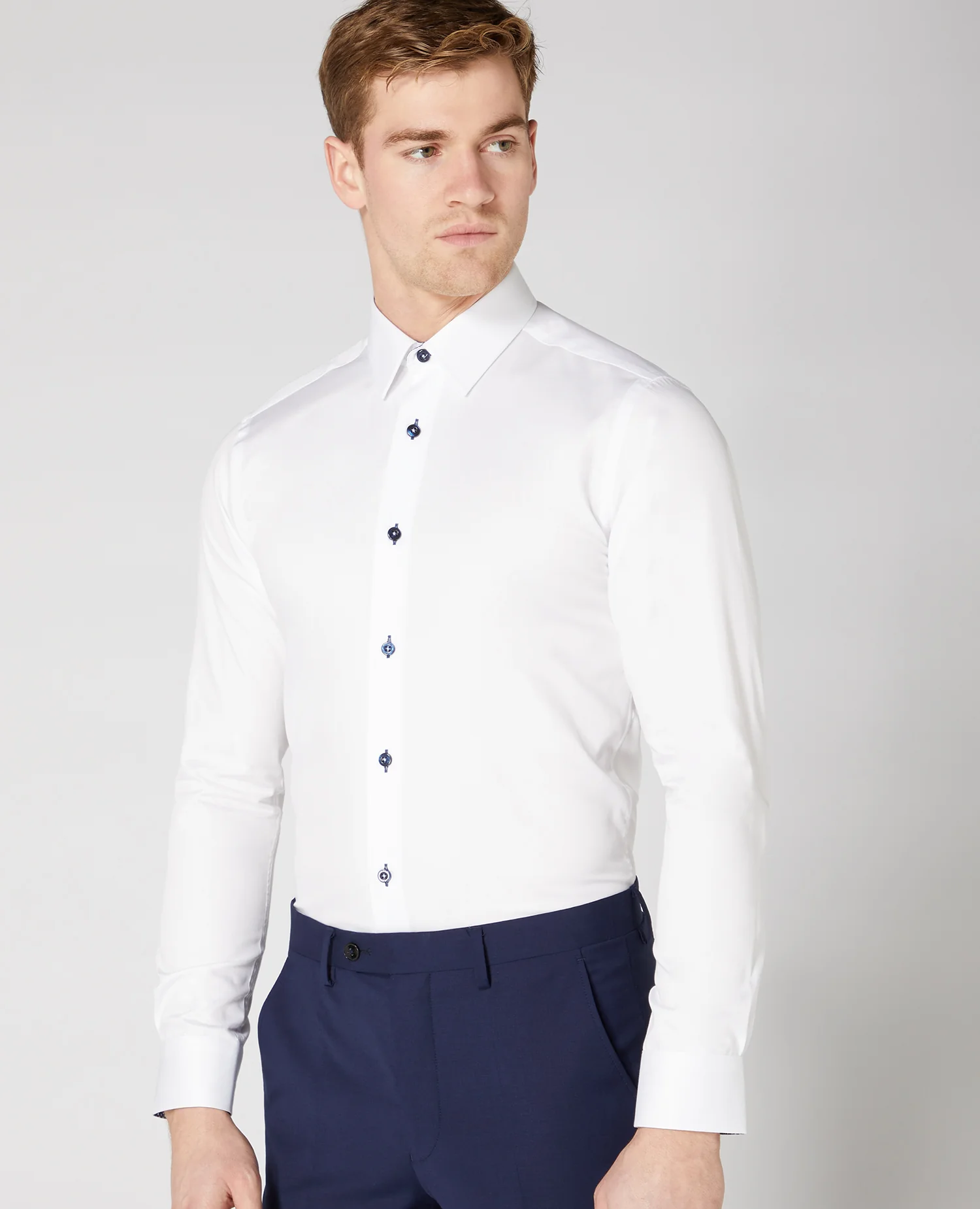 Slim Fit Cotton-Blend Shirt - Image 2