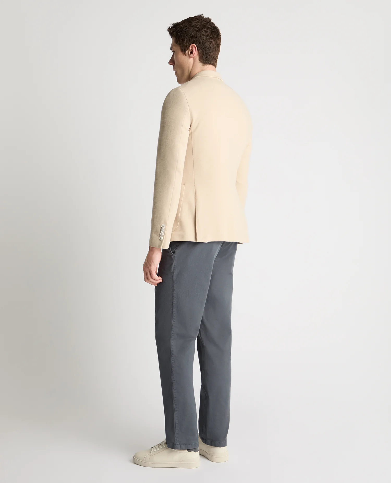 Slim fit cotton-blend stretch jacket - Image 4