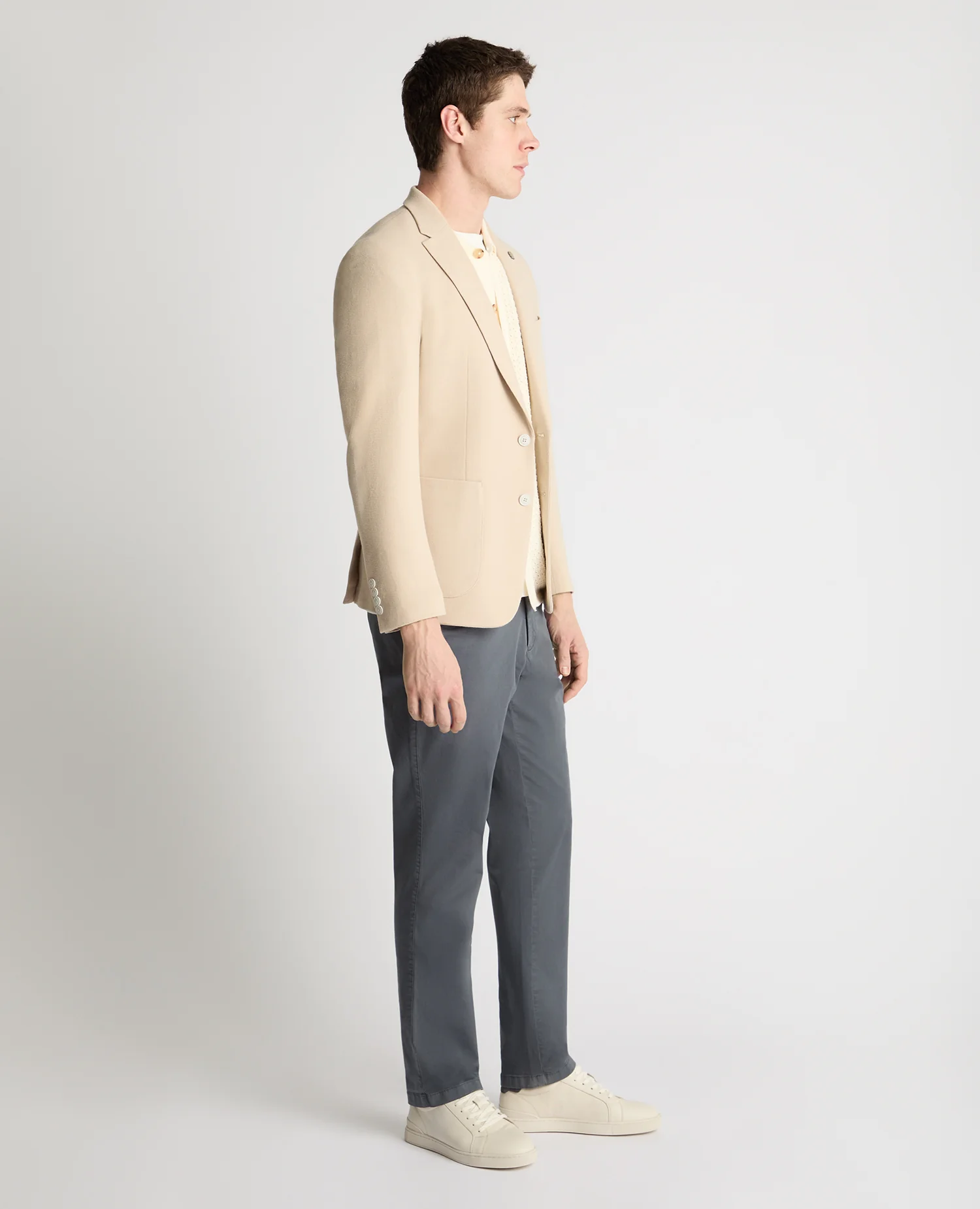 Slim fit cotton-blend stretch jacket - Image 5