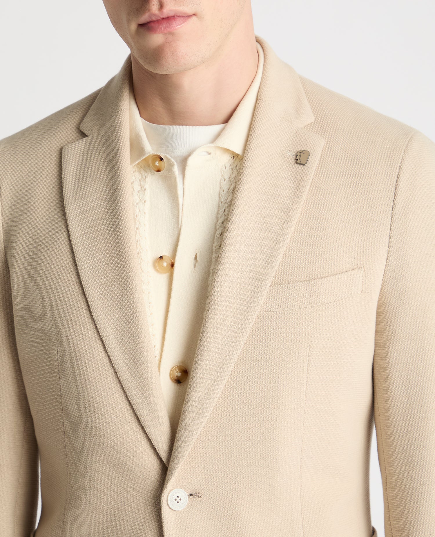 Slim fit cotton-blend stretch jacket - Image 6