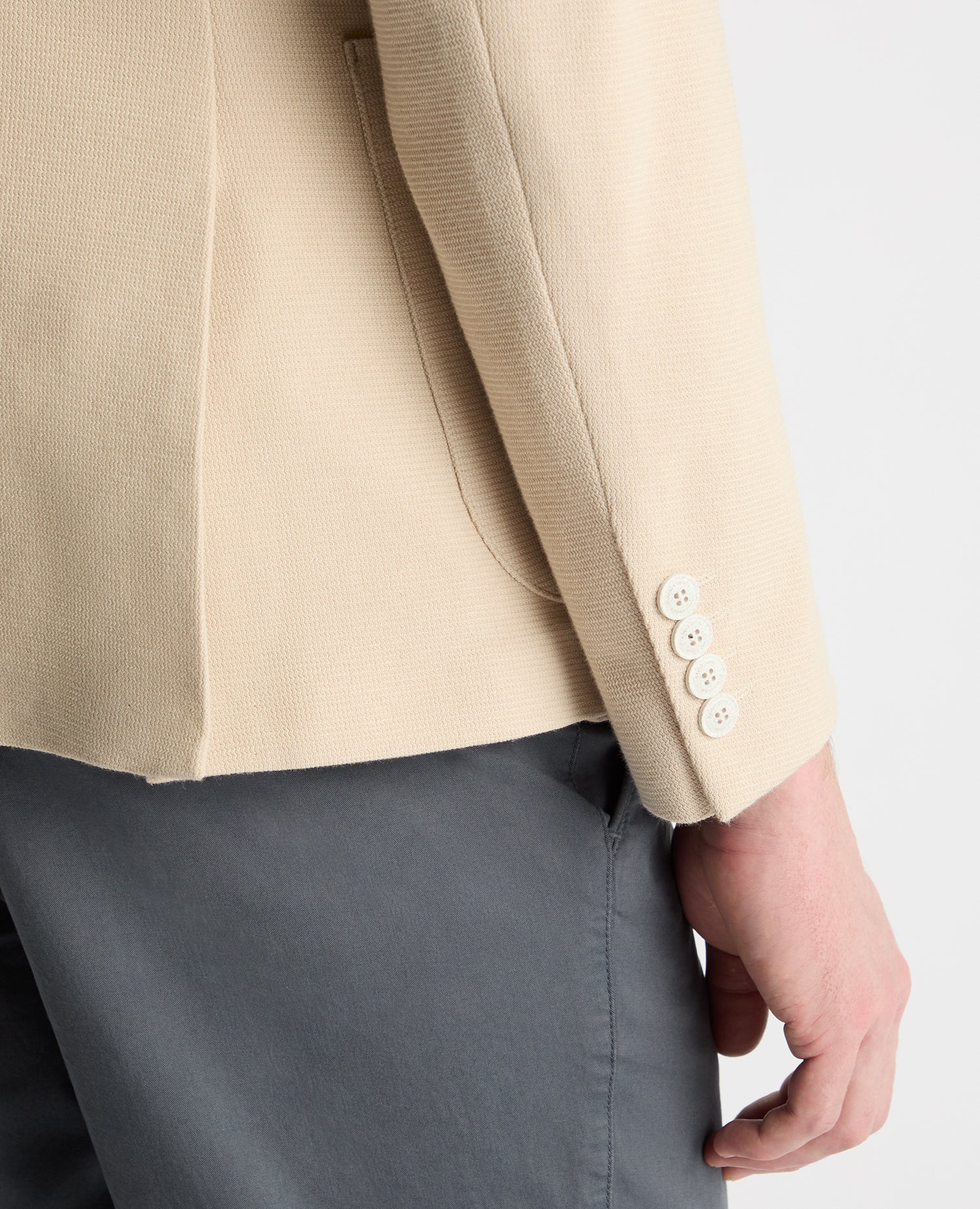 Slim fit cotton-blend stretch jacket - Image 7