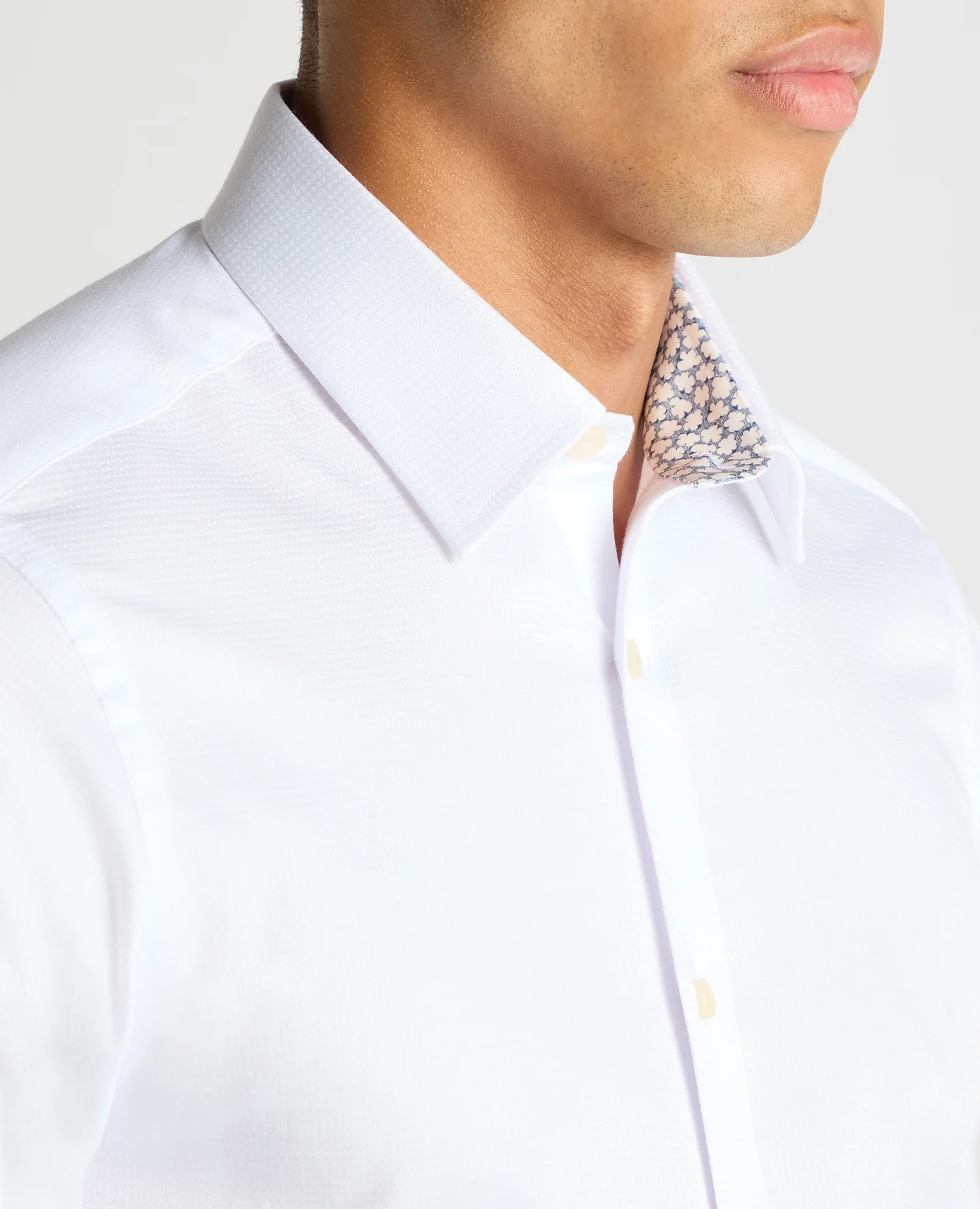 Slim Fit Contrast Detail Shirt - Image 4