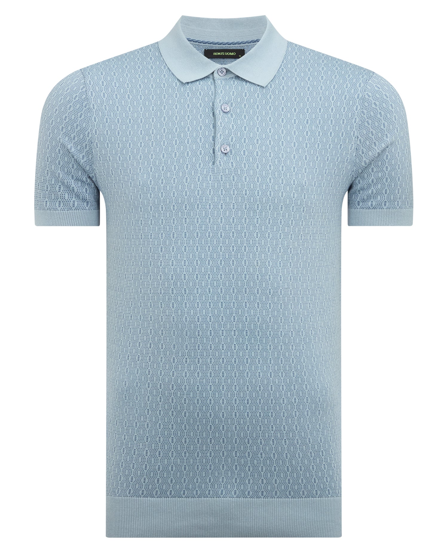 Slim Fit Cotton Geometric Polo Shirt - Image 5
