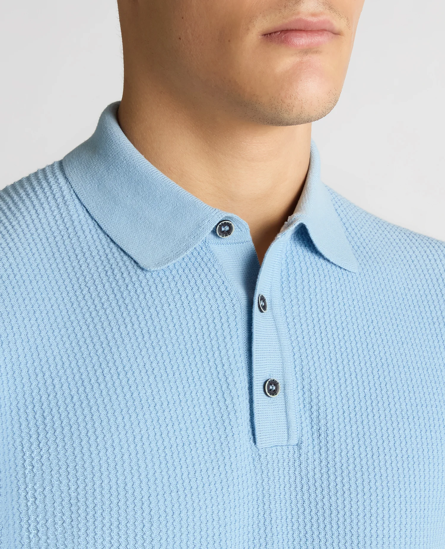 Slim Fit Cotton Interest Fabric Polo Shirt - Image 5