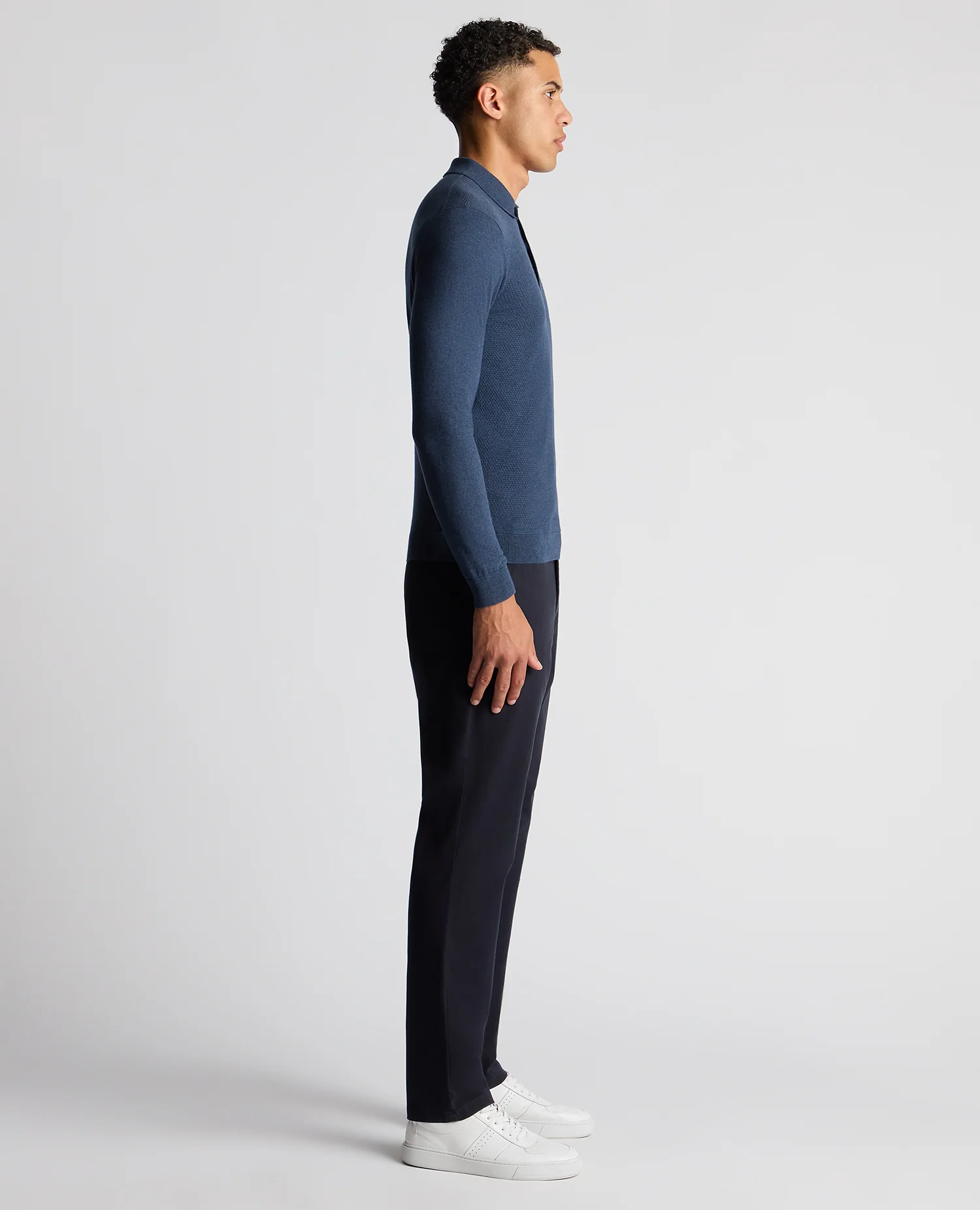Slim Fit Cotton Knitted Polo - Image 4