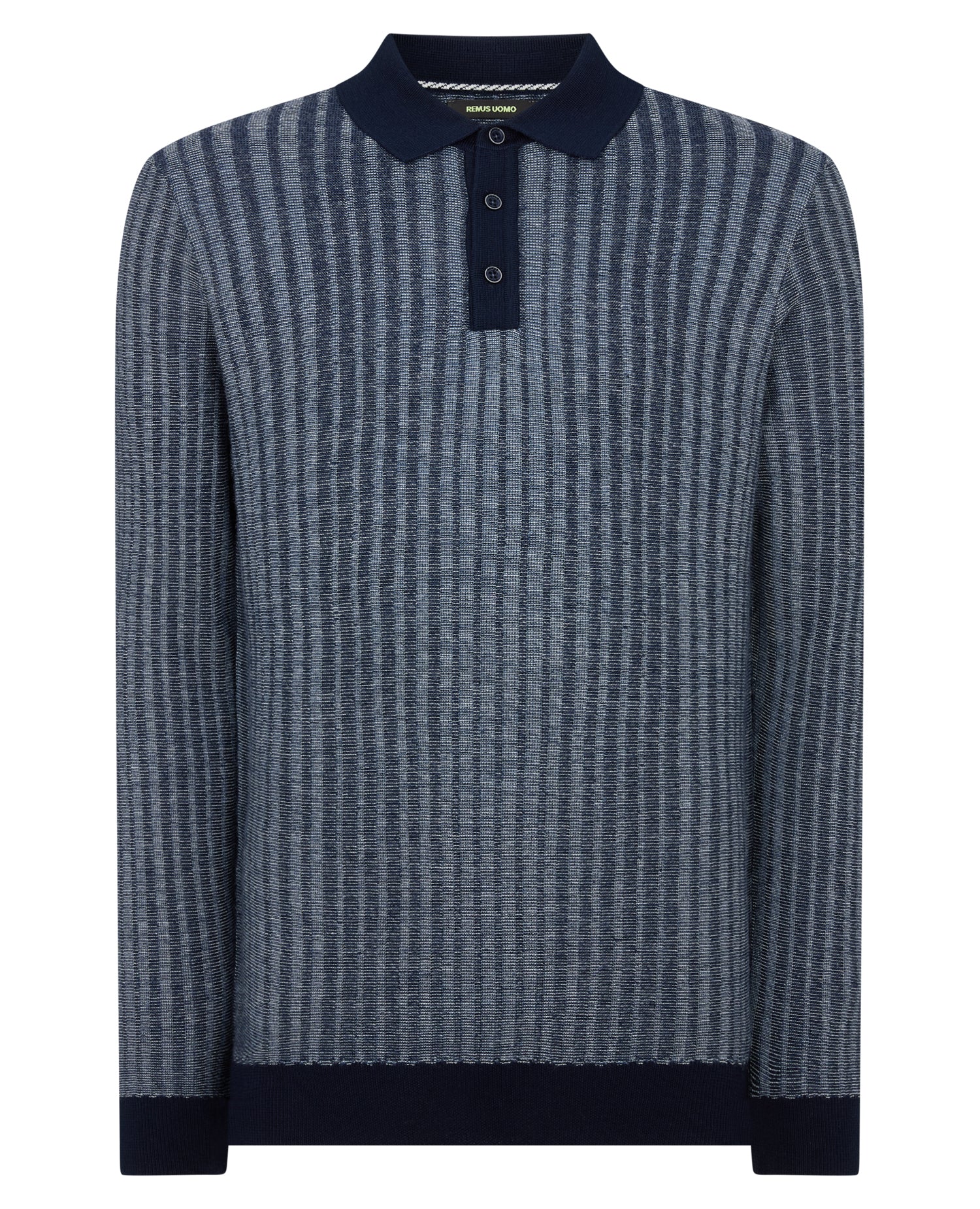 Plaited Stripe Wool-Blend Knit Polo - Image 6