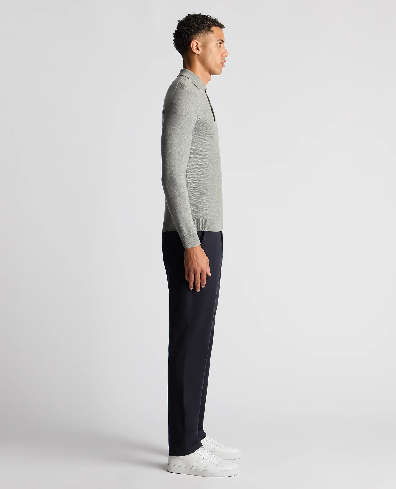 Slim Fit Cotton Knitted Polo - Image 3