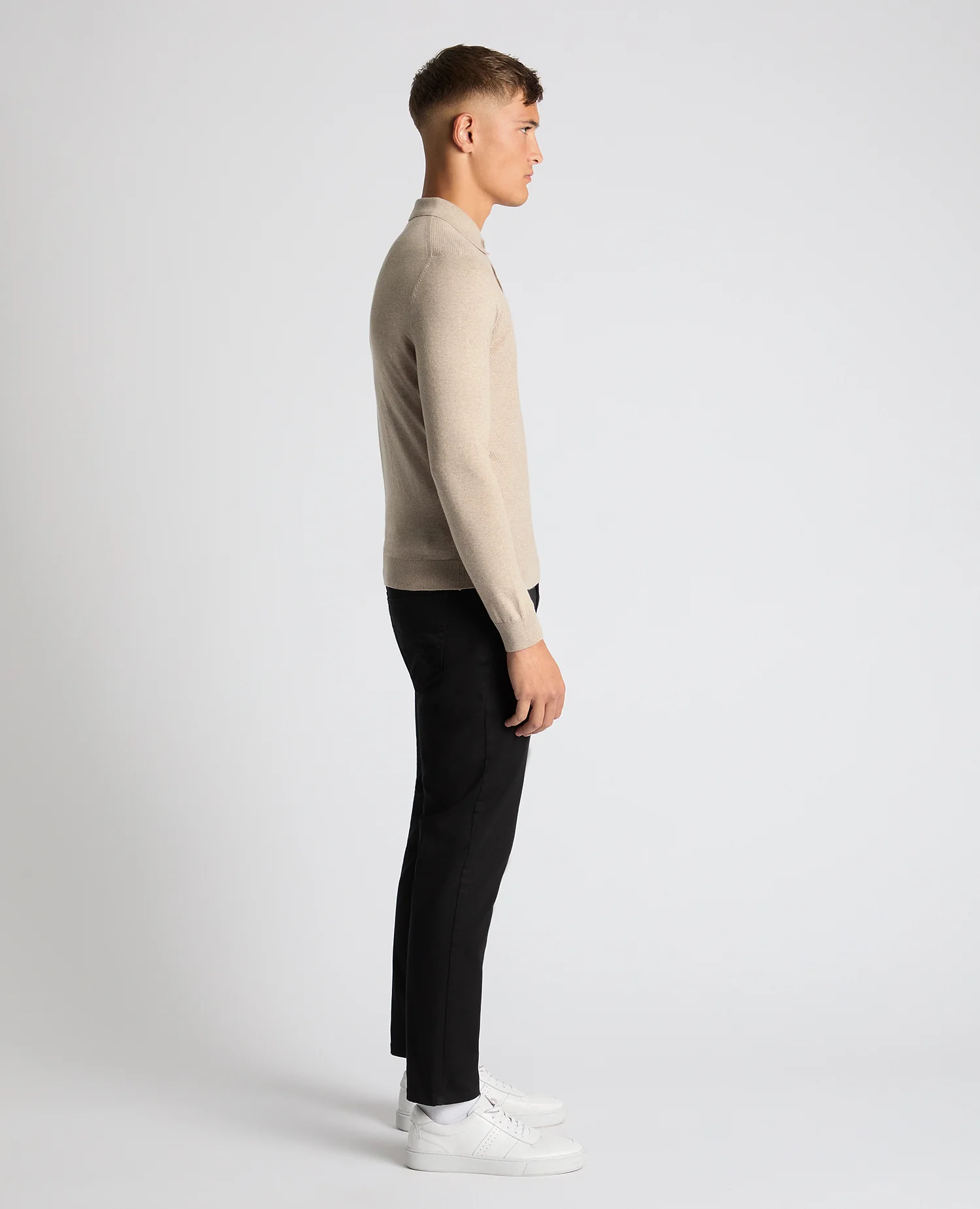 Slim Fit Cotton Knitted Polo - Image 4