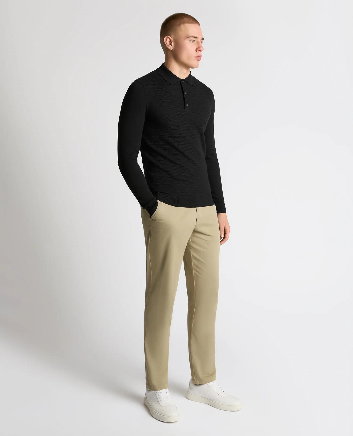 Cotton Interest Fabric Knit Polo - Image 3