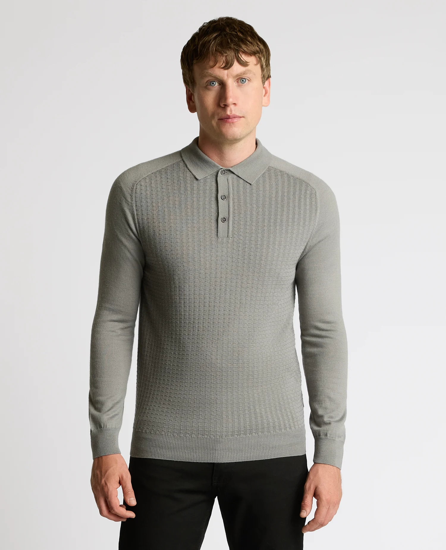 Merino Wool-Blend Knit Polo