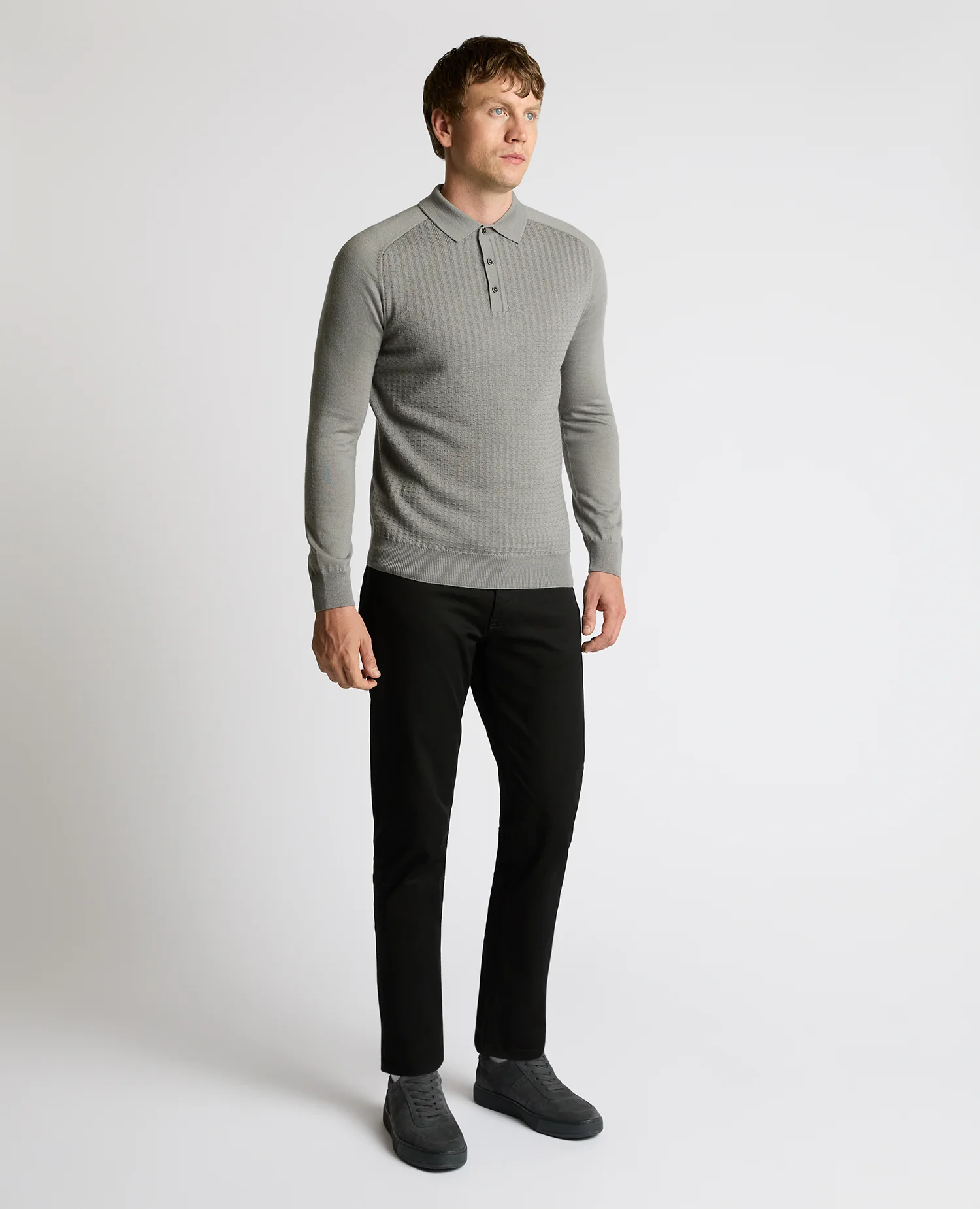 Merino Wool-Blend Knit Polo - Image 2