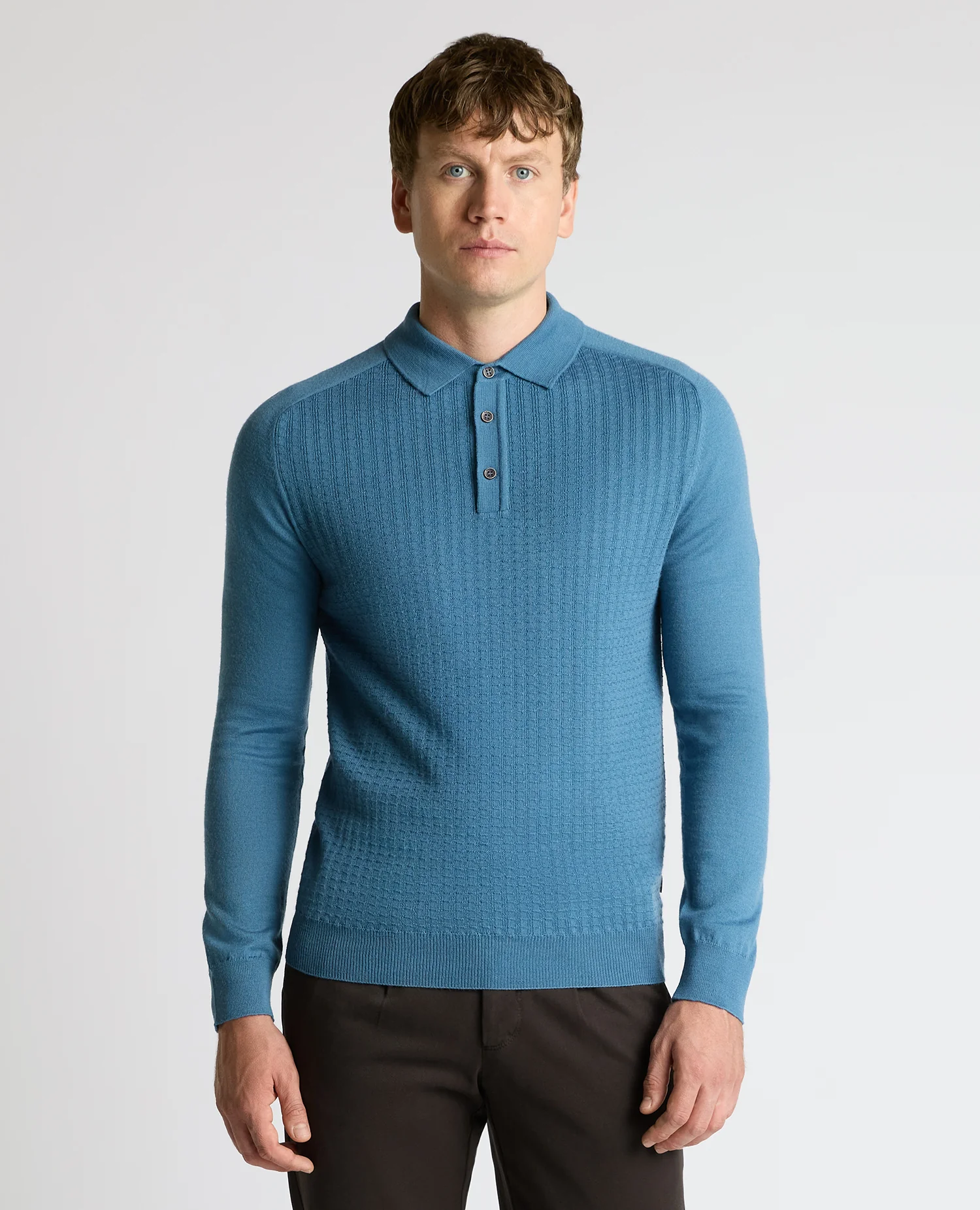 Merino Wool-Blend Knit Polo