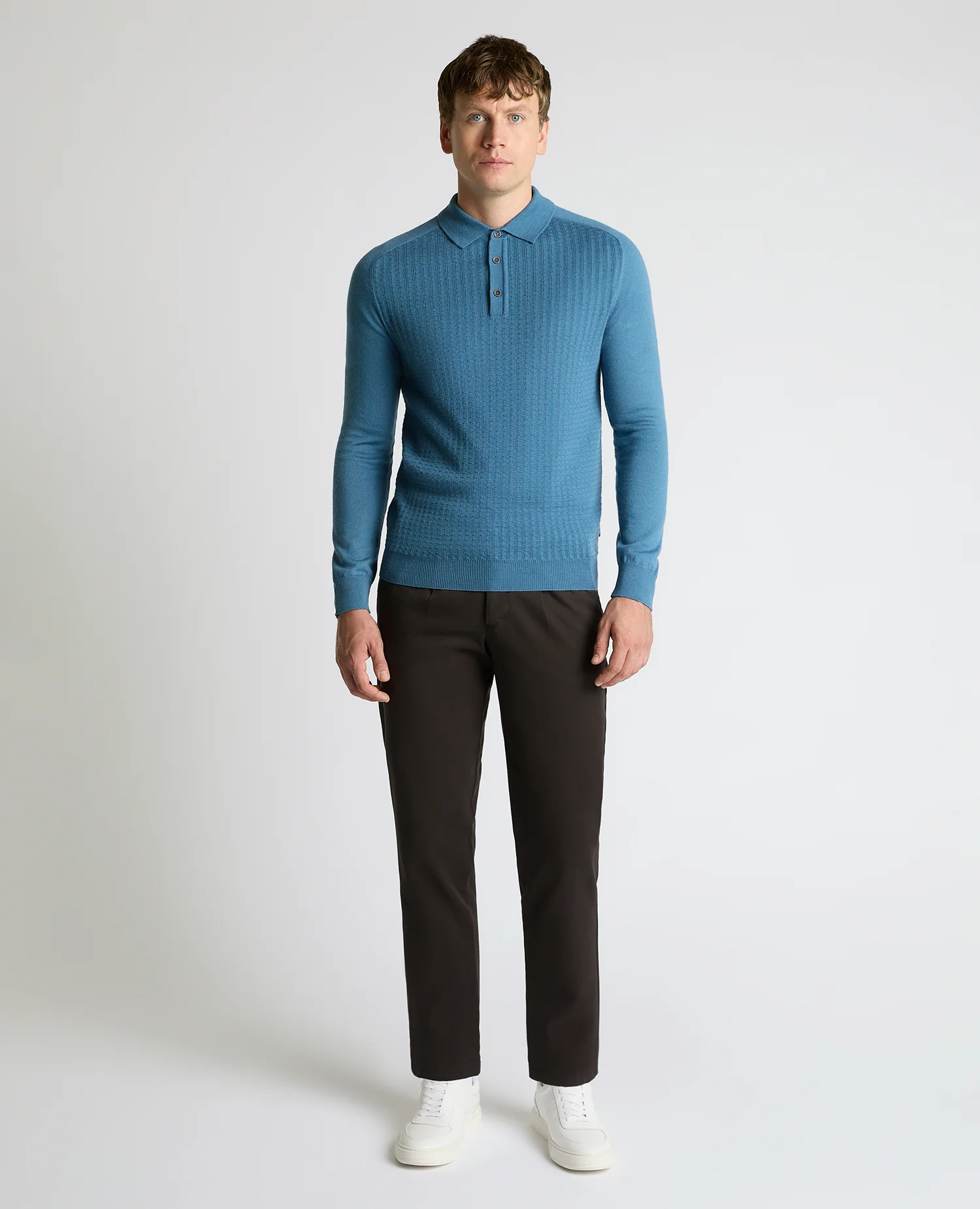 Merino Wool-Blend Knit Polo - Image 2
