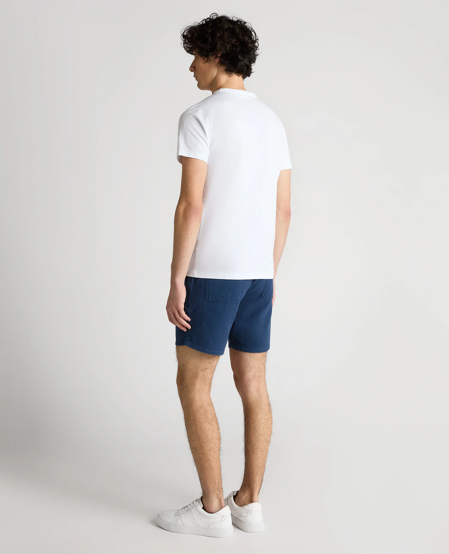 Slim Fit Cotton-Linen Shorts - Image 3