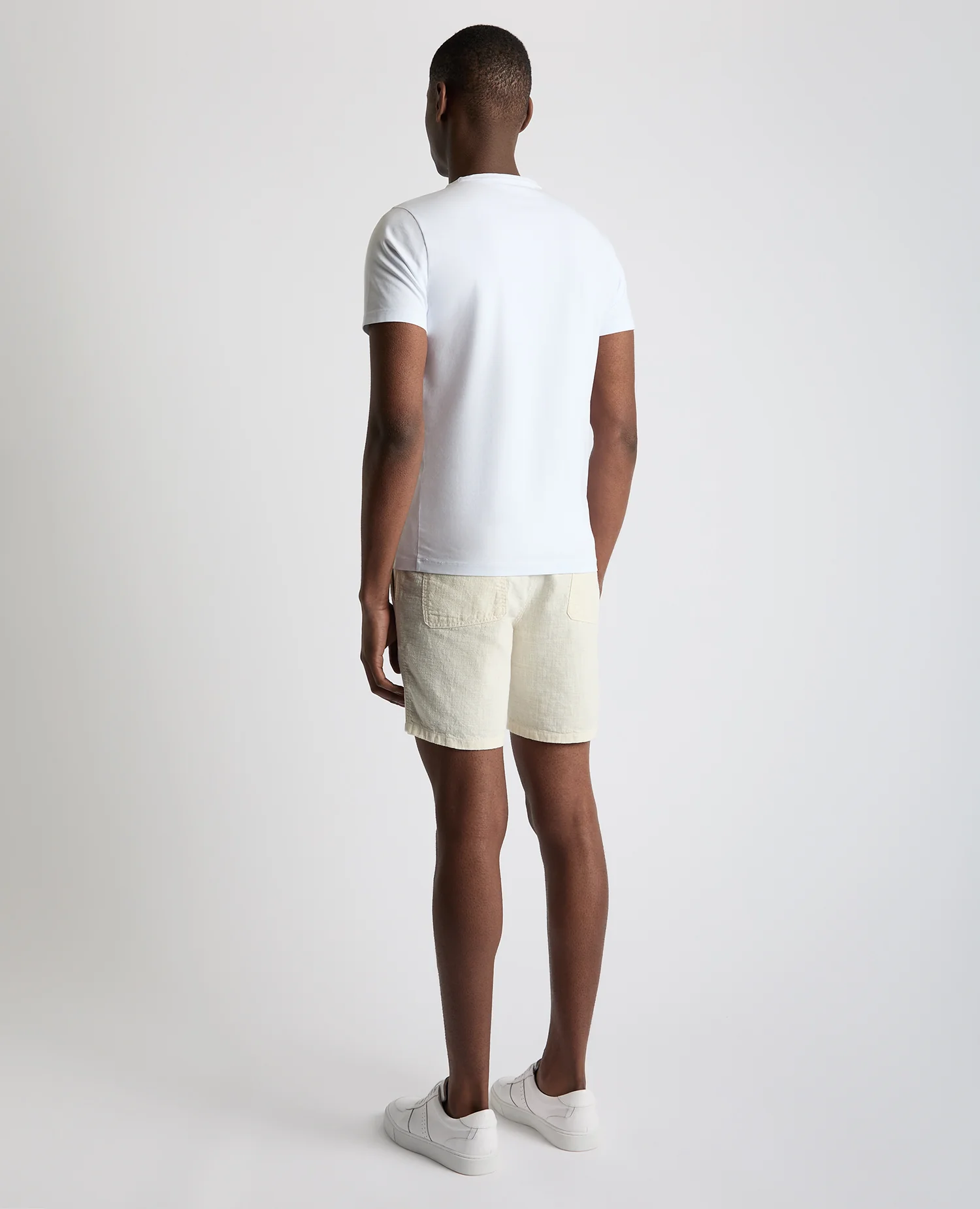 Slim Fit Cotton-Linen Shorts - Image 3