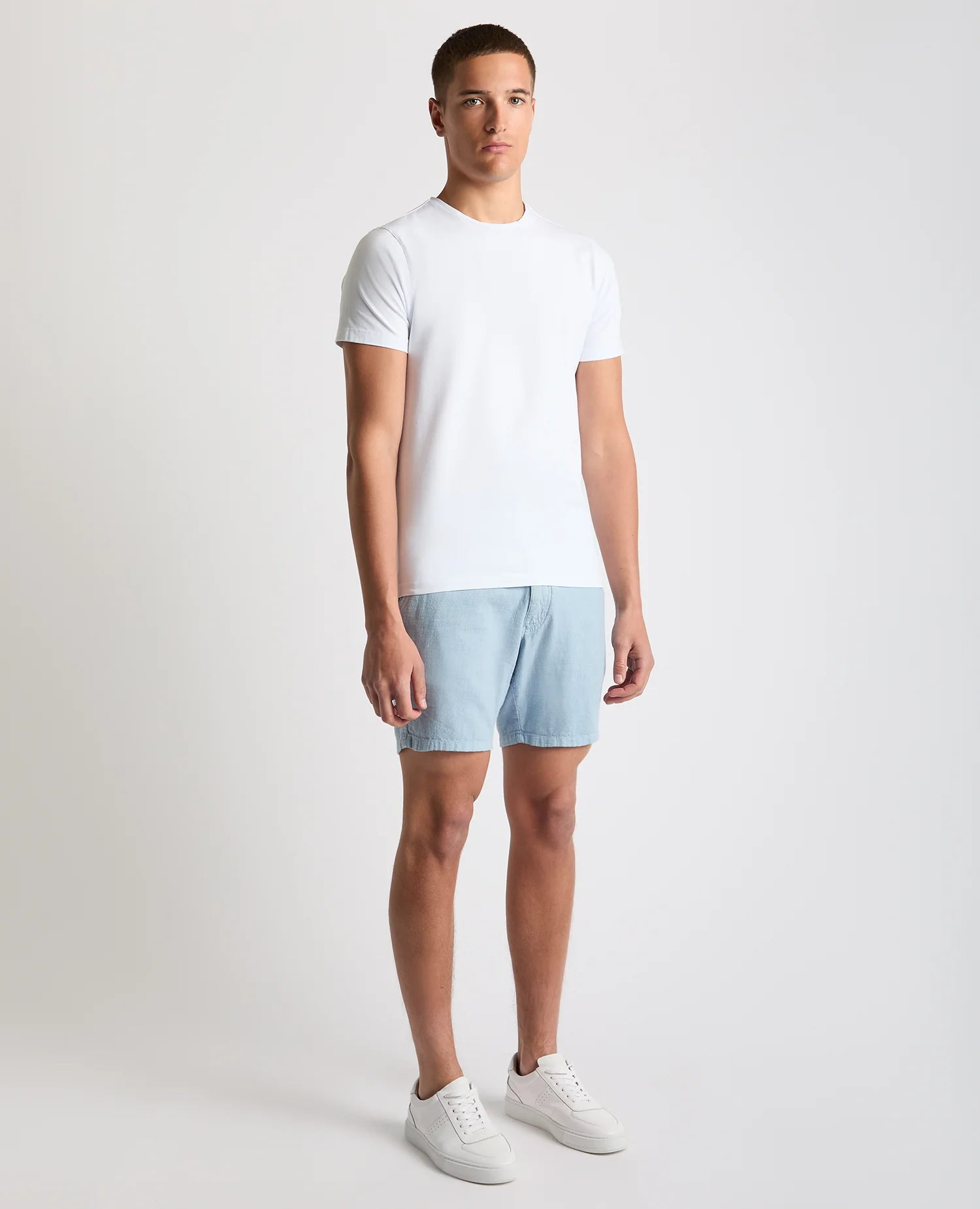 Slim Fit Cotton-Linen Shorts - Image 2