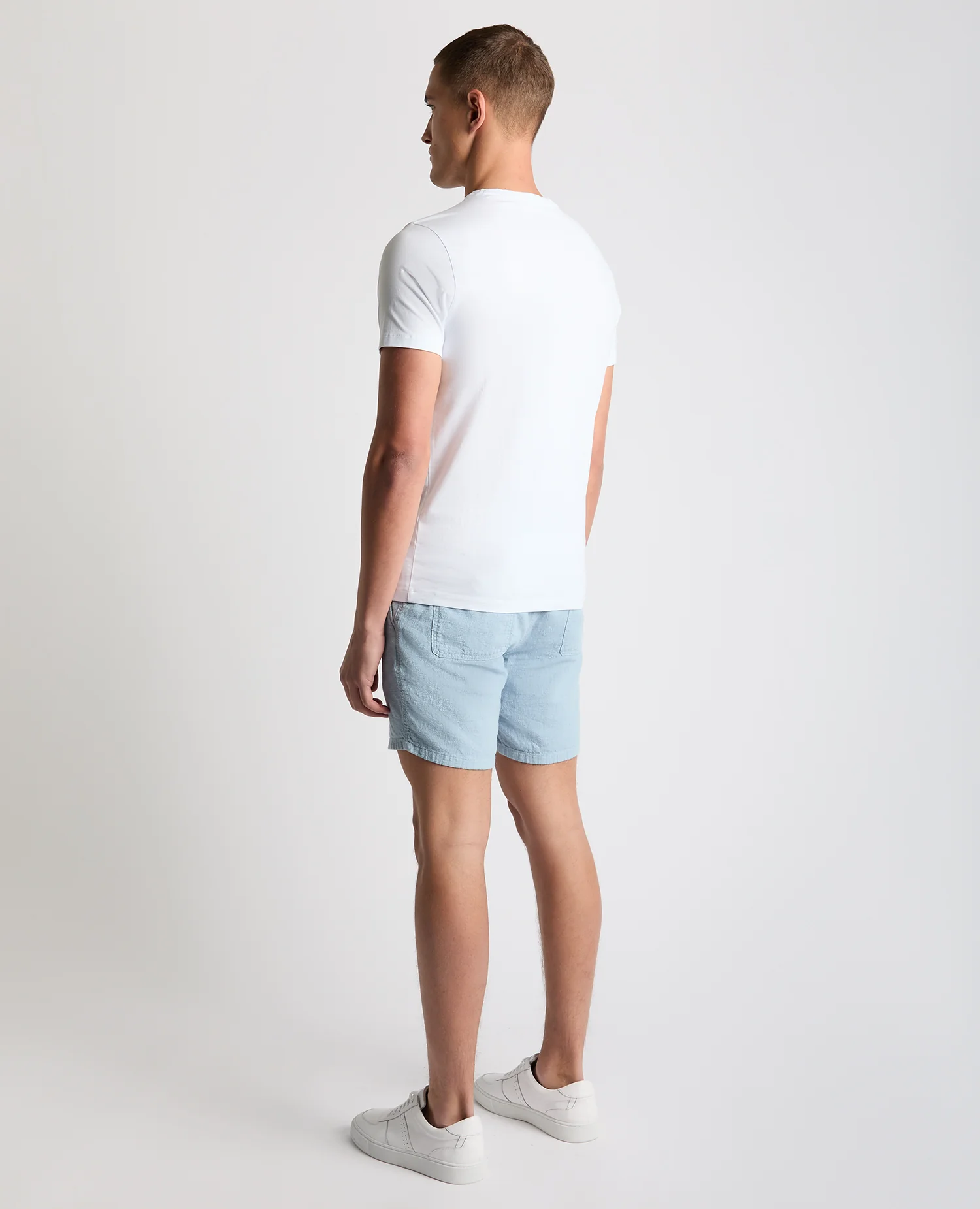 Slim Fit Cotton-Linen Shorts - Image 3
