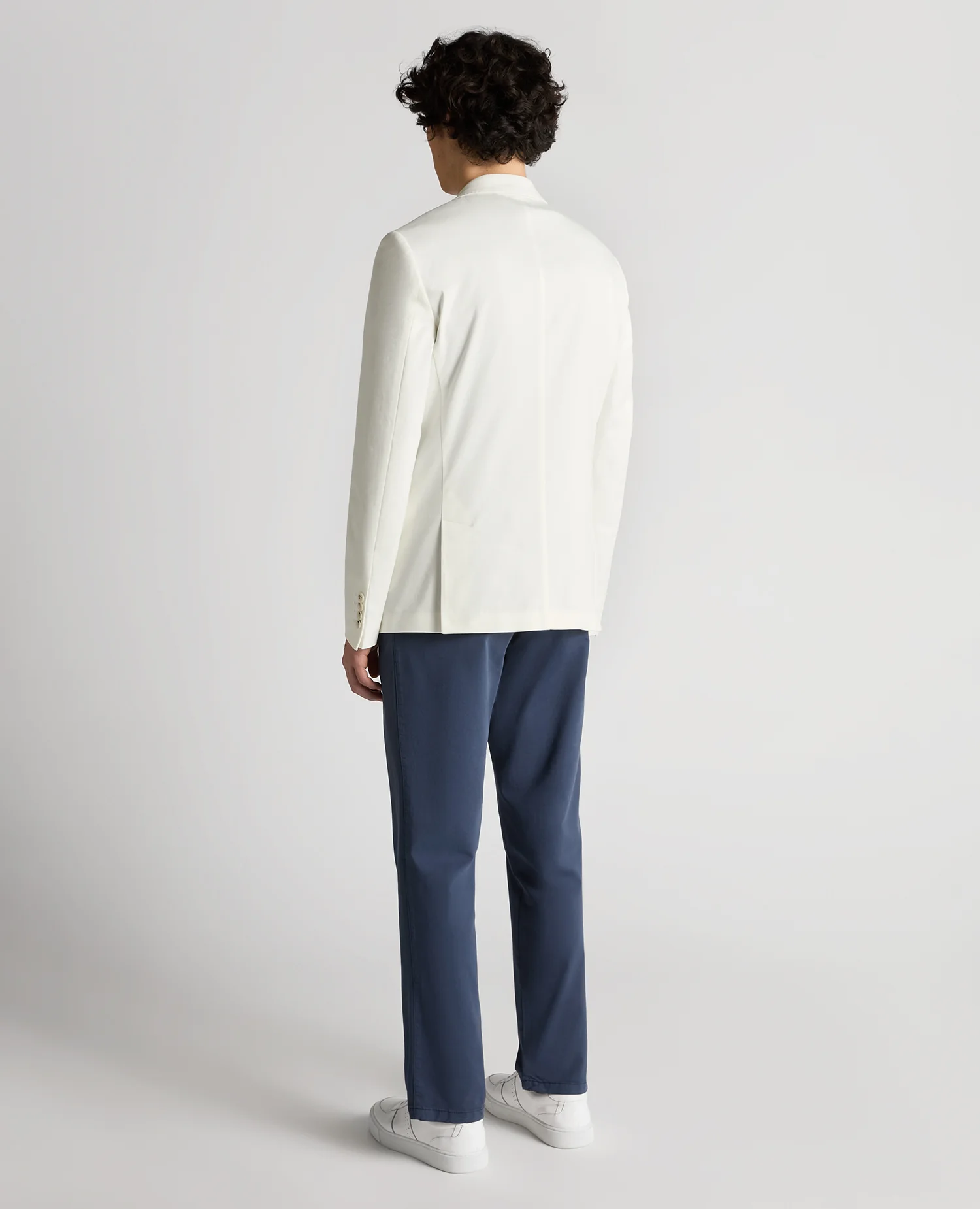 Cotton Stretch Blend Double-Breasted Jacket - Image 3