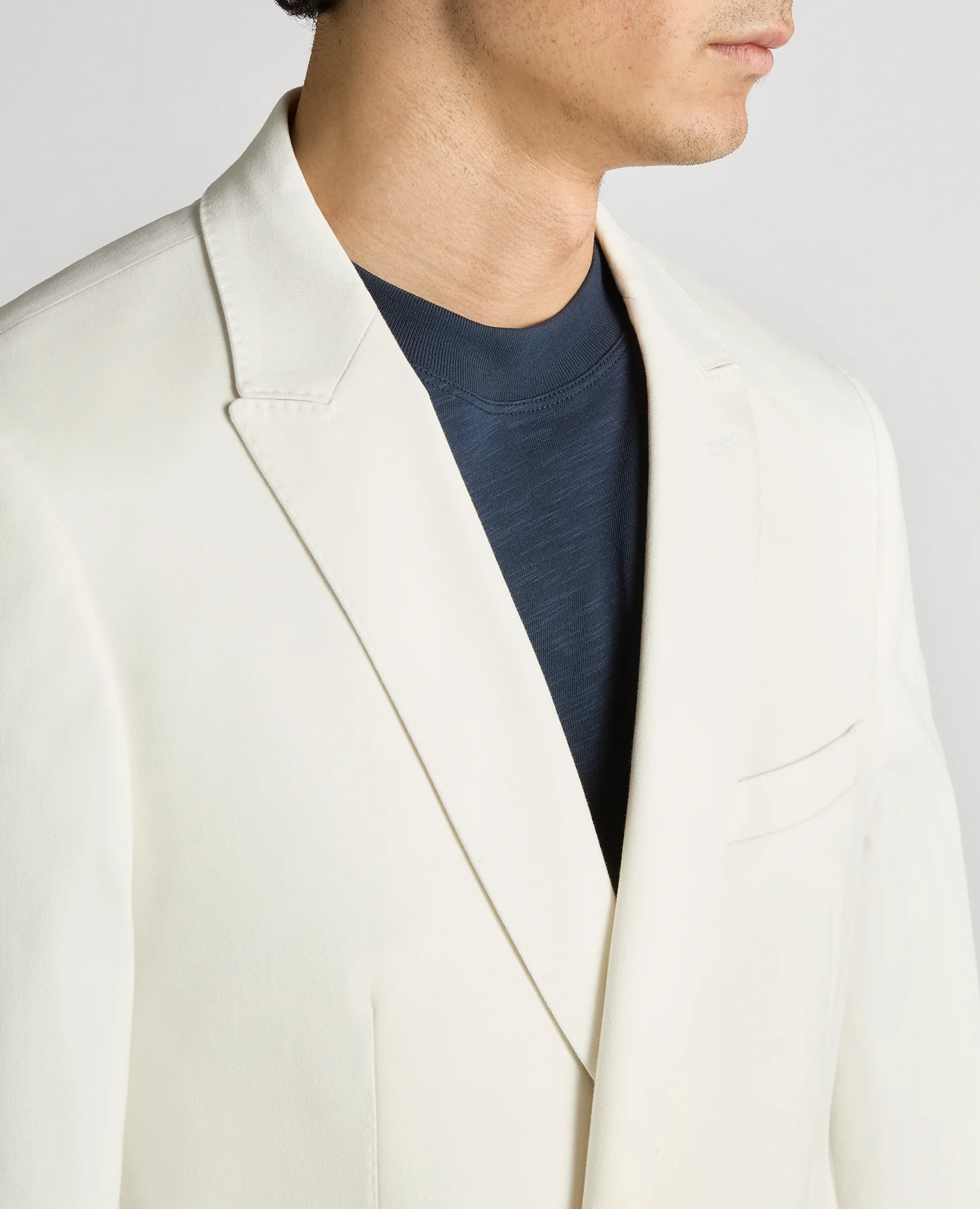 Cotton Stretch Blend Double-Breasted Jacket - Image 4