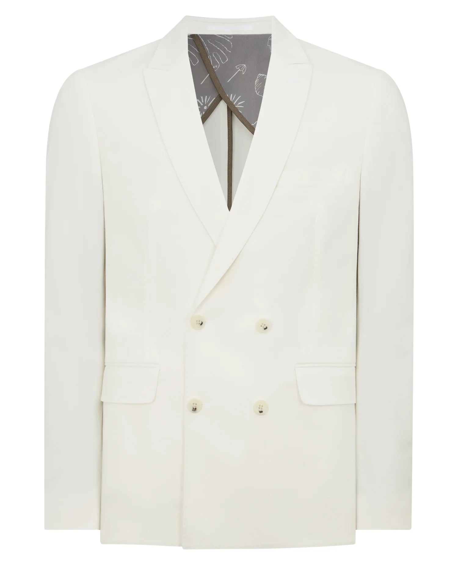 Cotton Stretch Blend Double-Breasted Jacket - Image 6