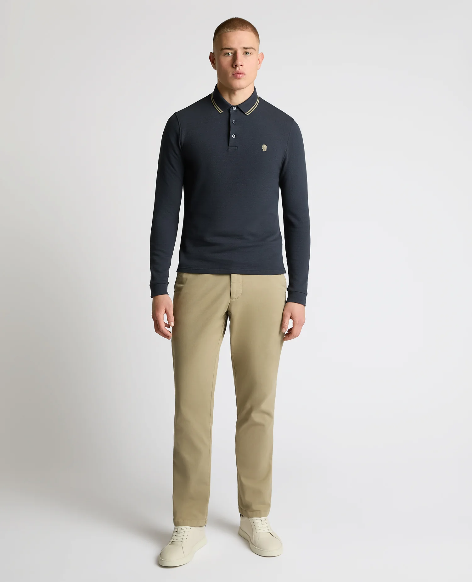 Contrast Collar Cotton-Stretch Polo - Image 2