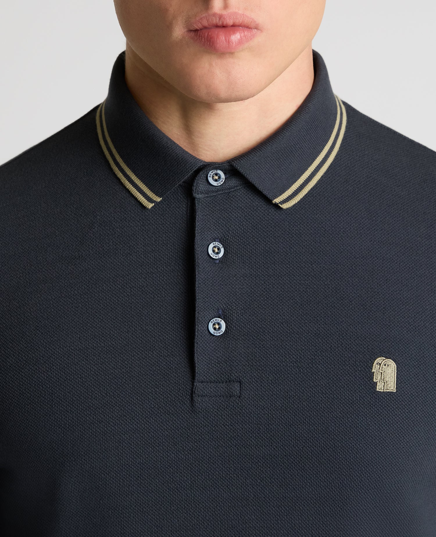 Contrast Collar Cotton-Stretch Polo - Image 5