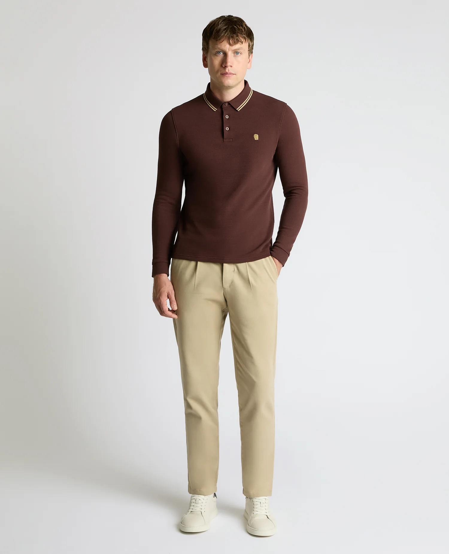 Contrast Collar Cotton-Stretch Polo - Image 2