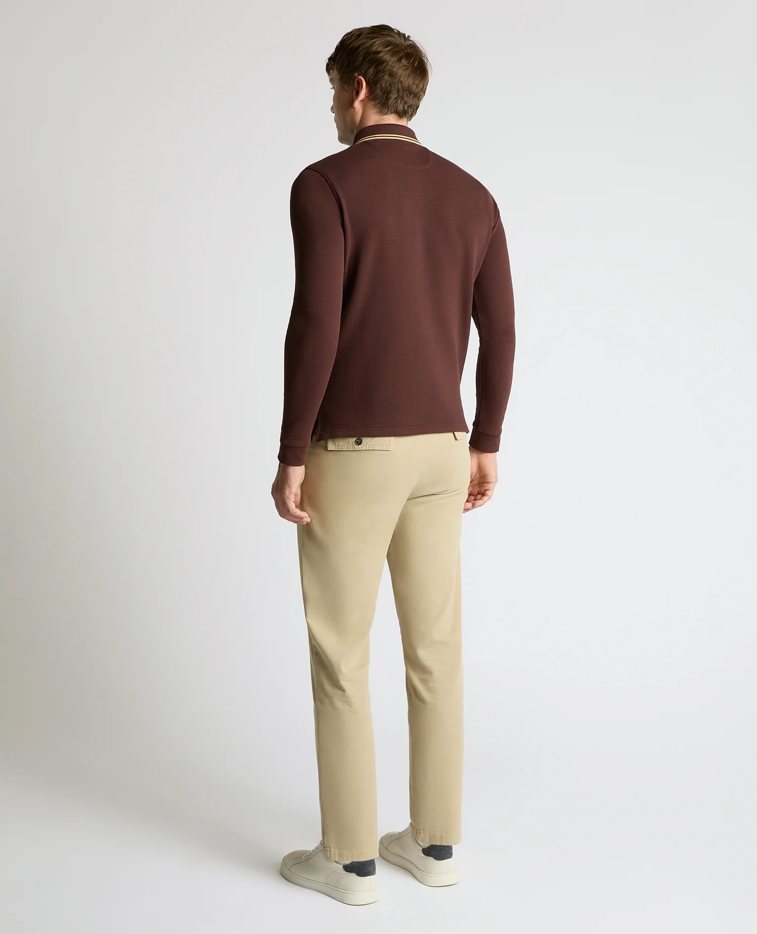 Contrast Collar Cotton-Stretch Polo - Image 3