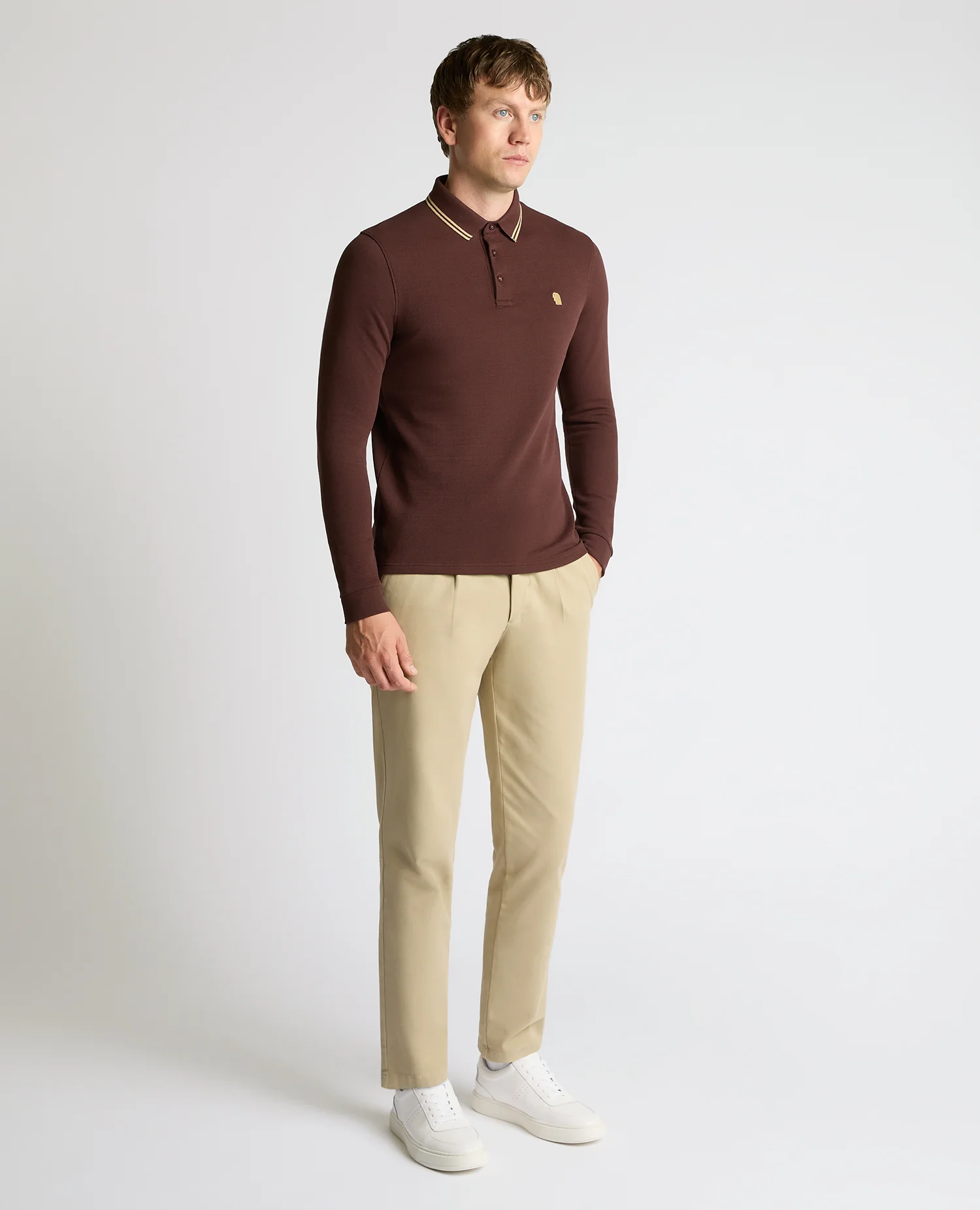 Contrast Collar Cotton-Stretch Polo - Image 4