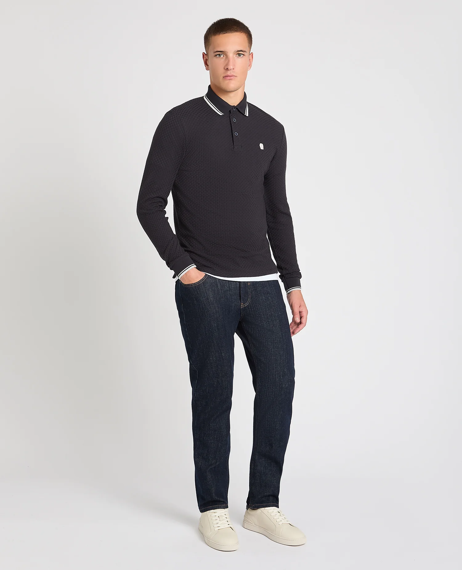 Contrast Collar Jersey Polo - Image 2