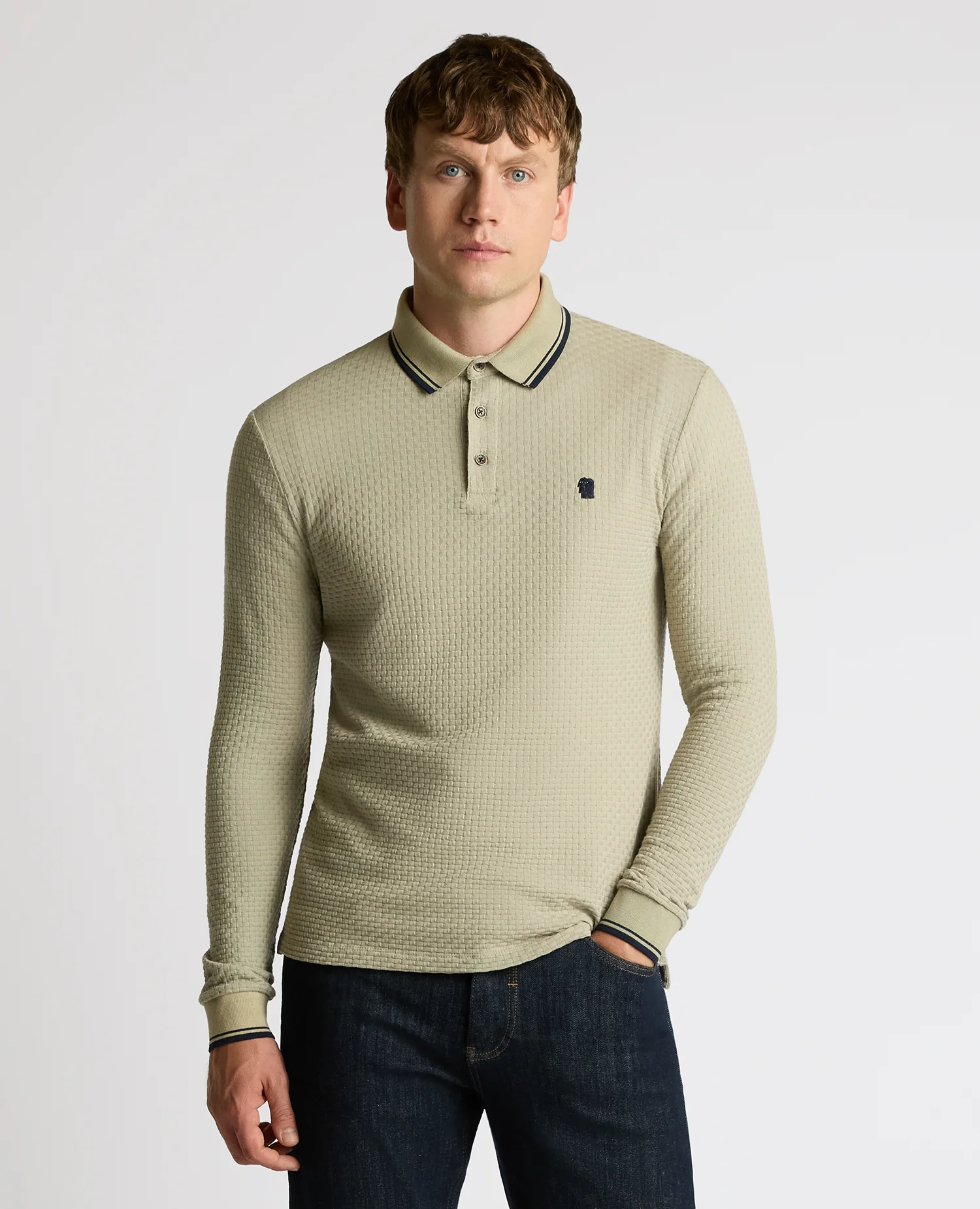 Contrast Collar Jersey Polo