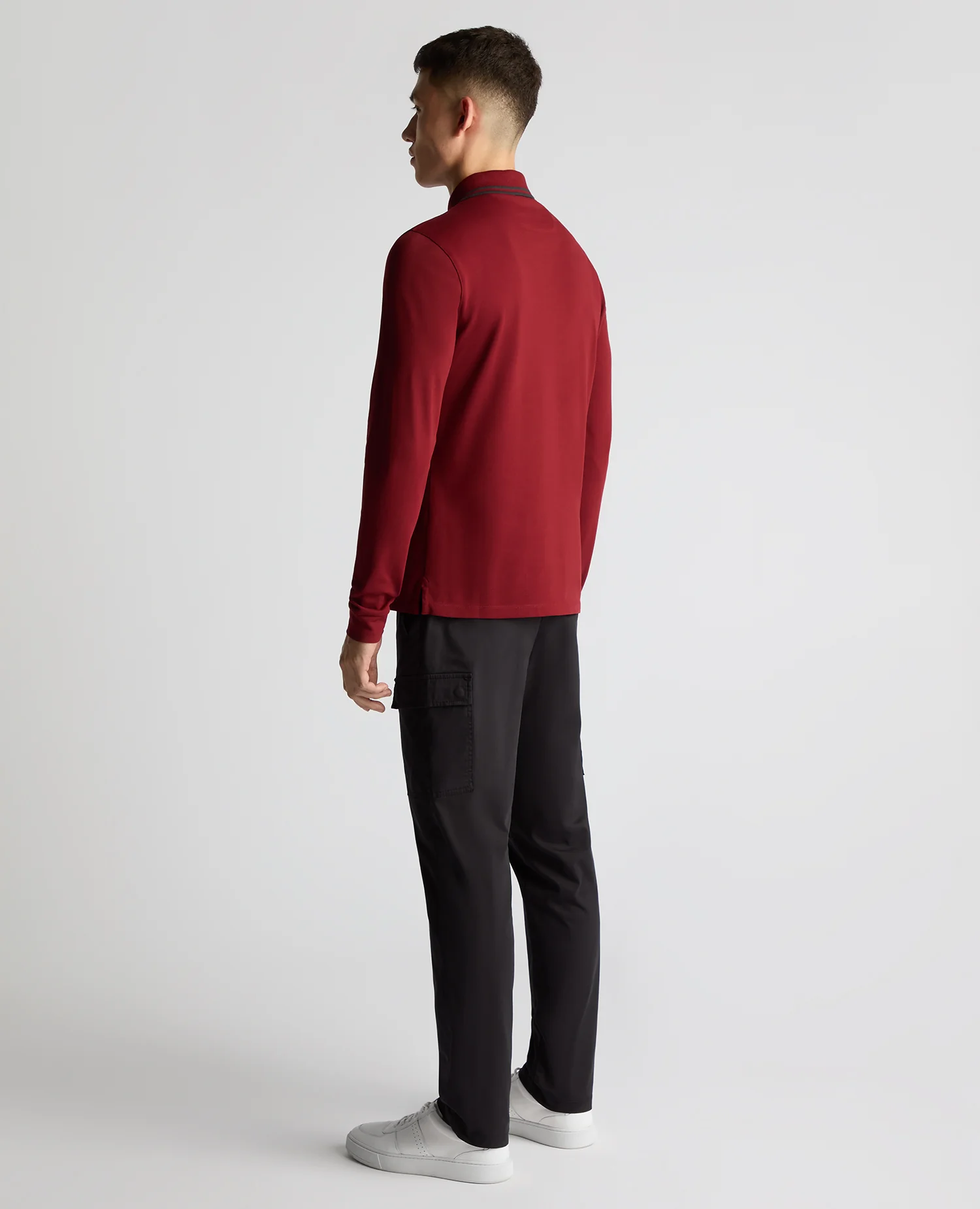 Slim Fit Cotton-Stretch Pique Polo Shirt - Image 3