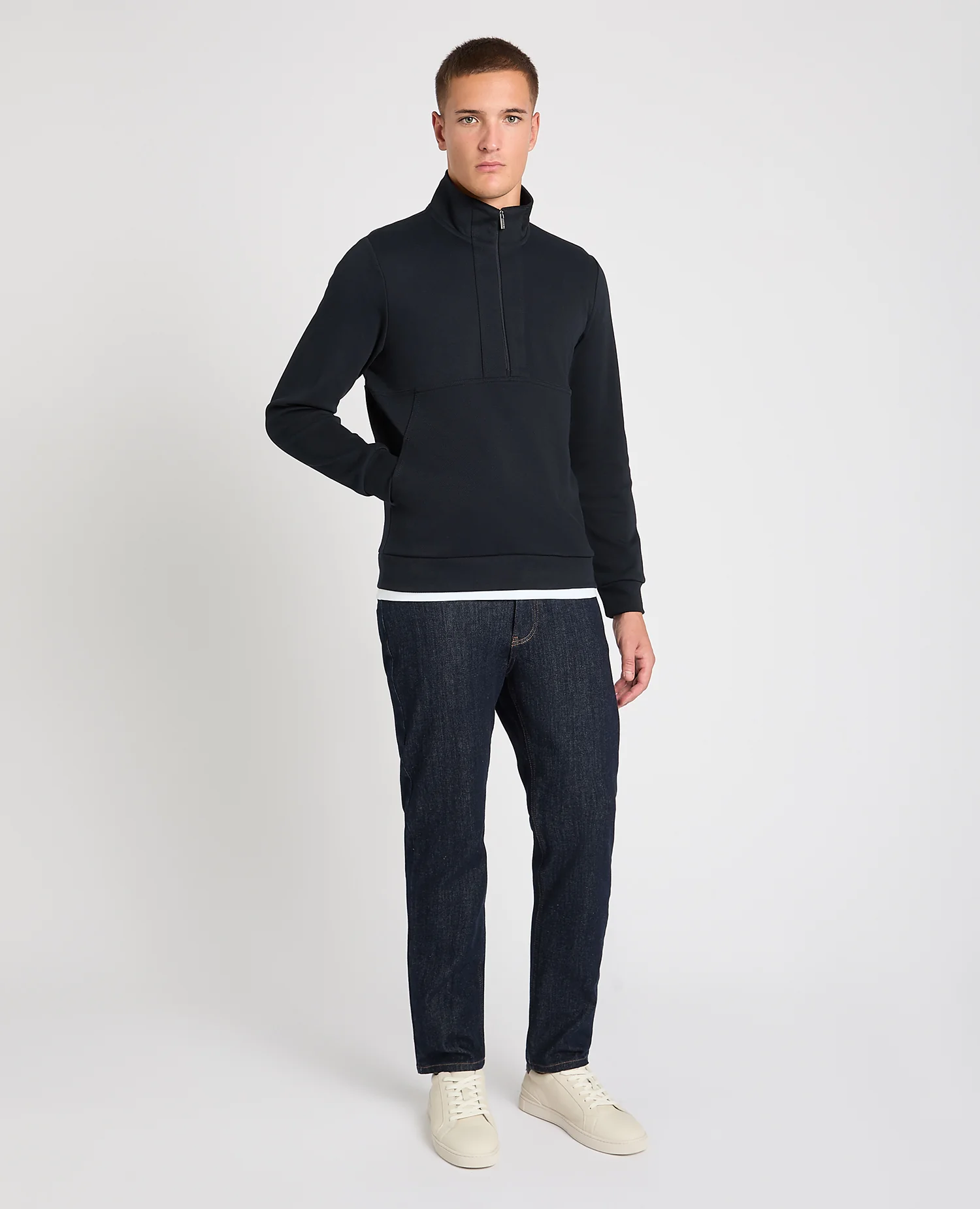 Half-Zip Jersey Sweatshirt - Image 2